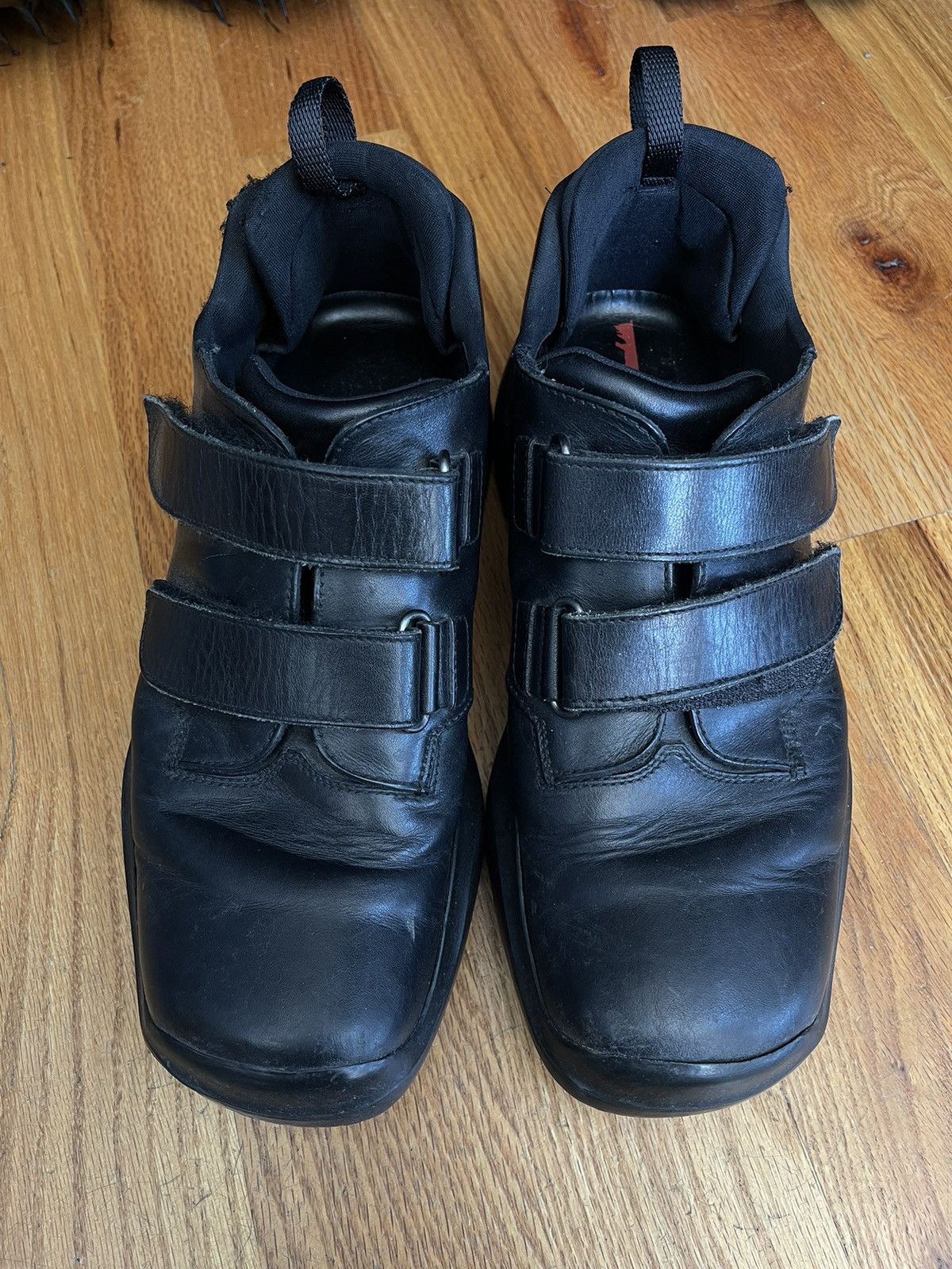 image of Vintage Prada Velcro Strap Men’S (Us 10.5, Prada 9/9.5) Shoes in Black, Men's