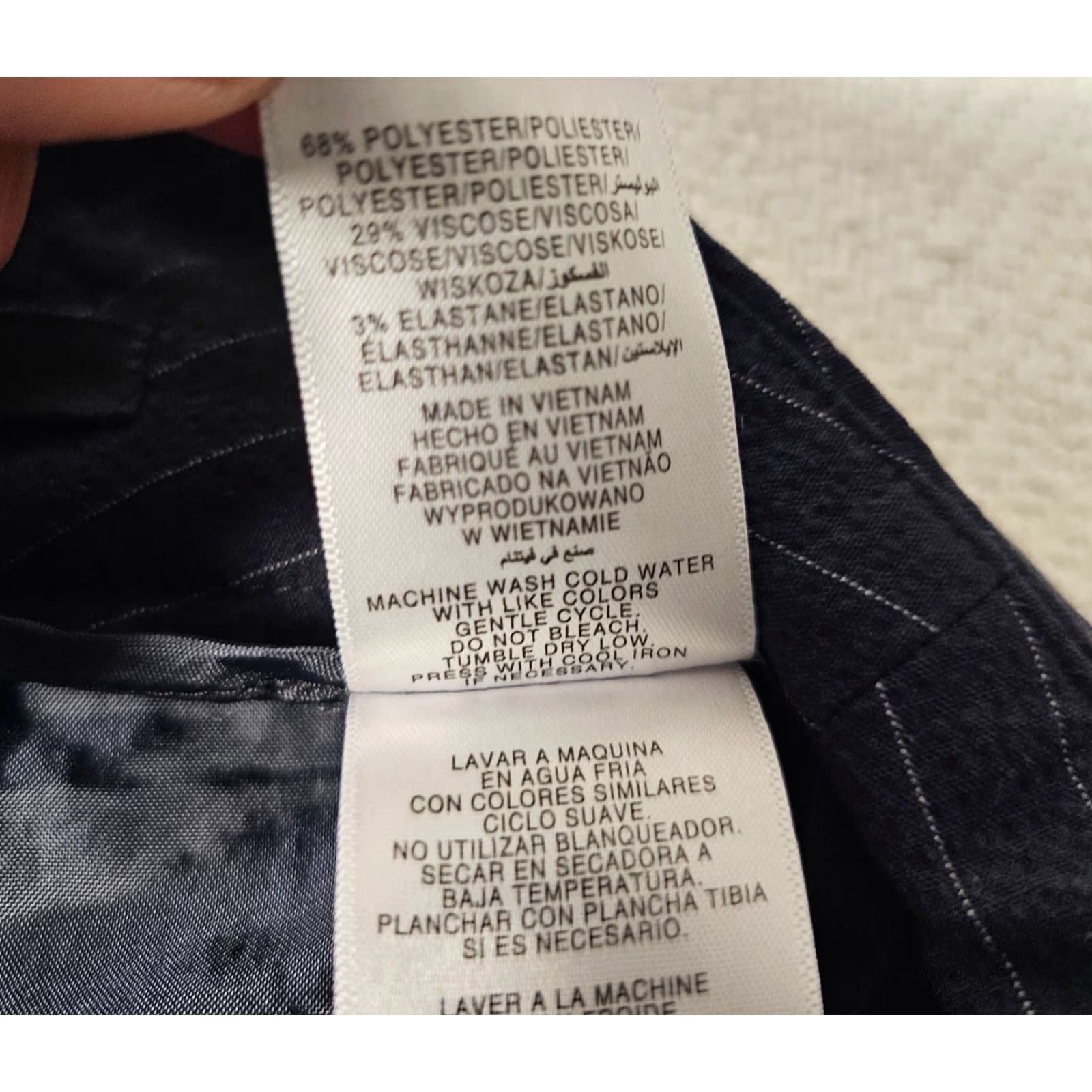 Jones New York Jones New York Sydney Pants Women's Size 12 Blue Striped High Rise Straight Leg Size 34" / US 12 / IT 48 - 5 Thumbnail