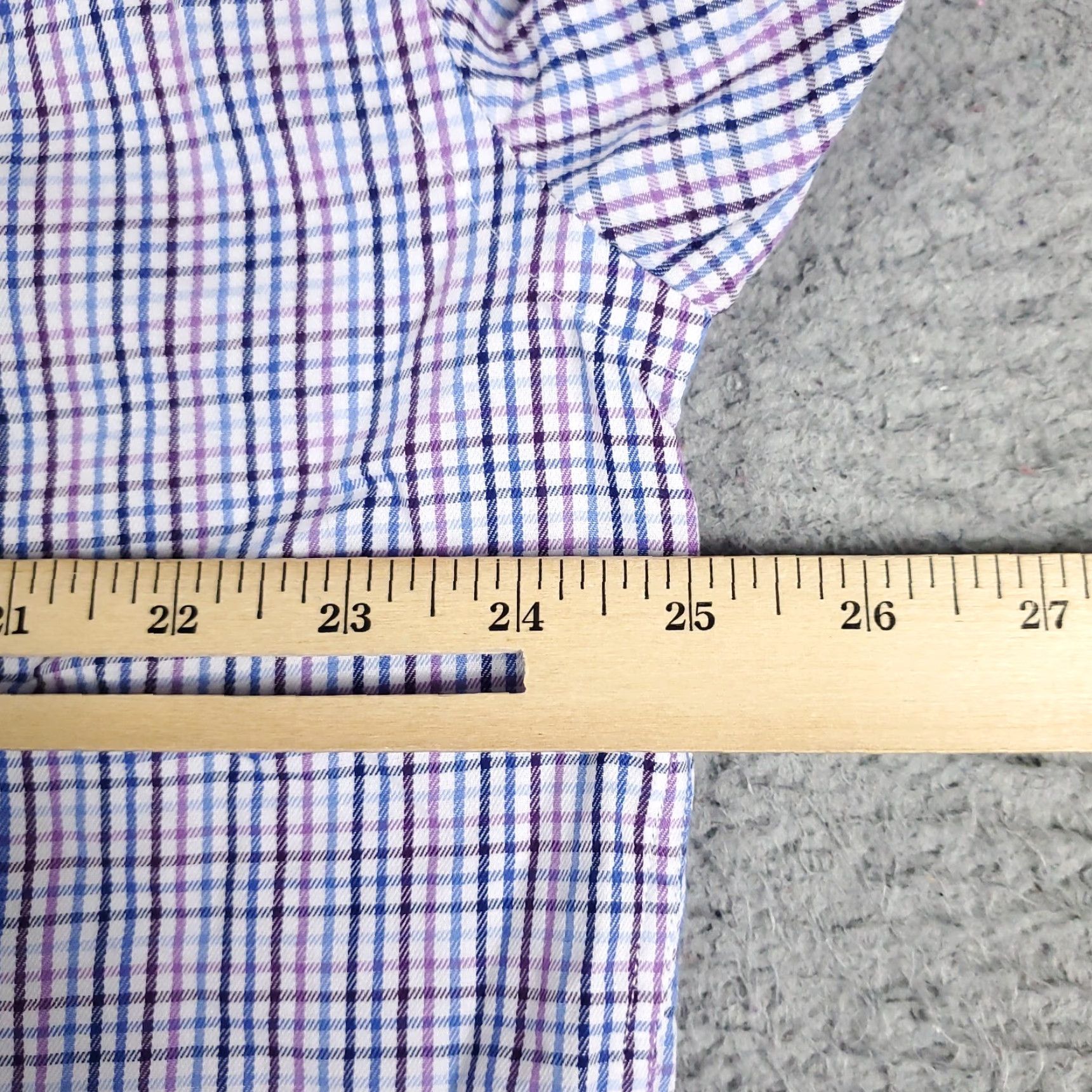 Tommy Hilfiger Tommy Hilfiger Button-Up Shirt Mens Large Blue Purple Plaid Long Sleeve Casual Size US L / EU 52-54 / 3 - 5 Thumbnail