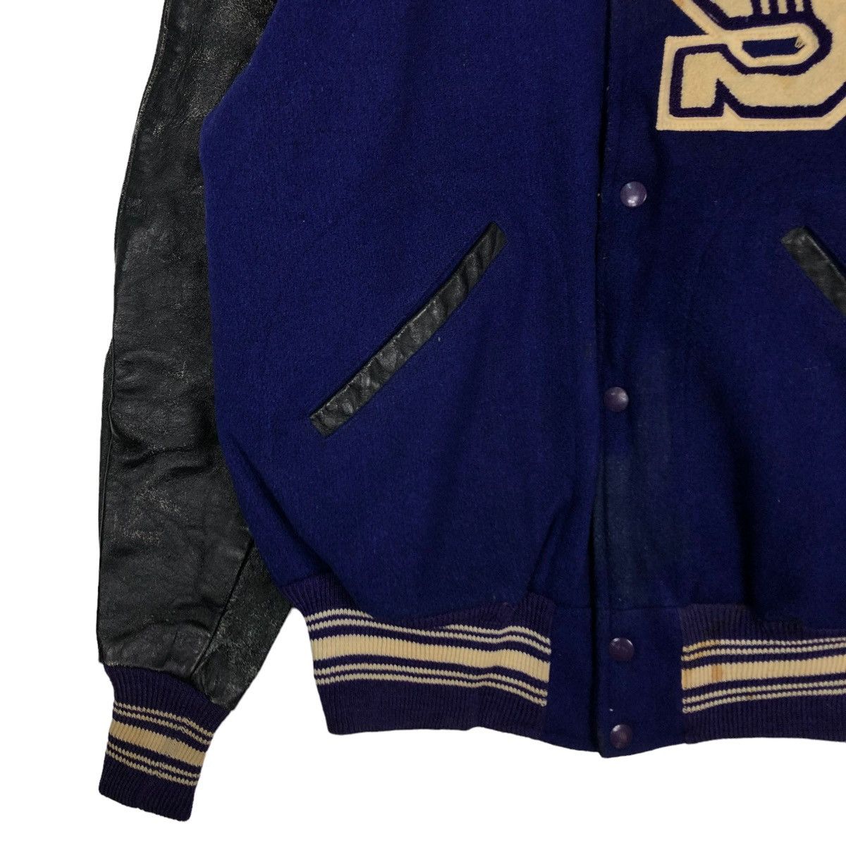 Toyo Enterprises 🔥Vintage Leather Varsity Jacket Division of Holt’s USA Size US M / EU 48-50 / 2 - 4 Thumbnail