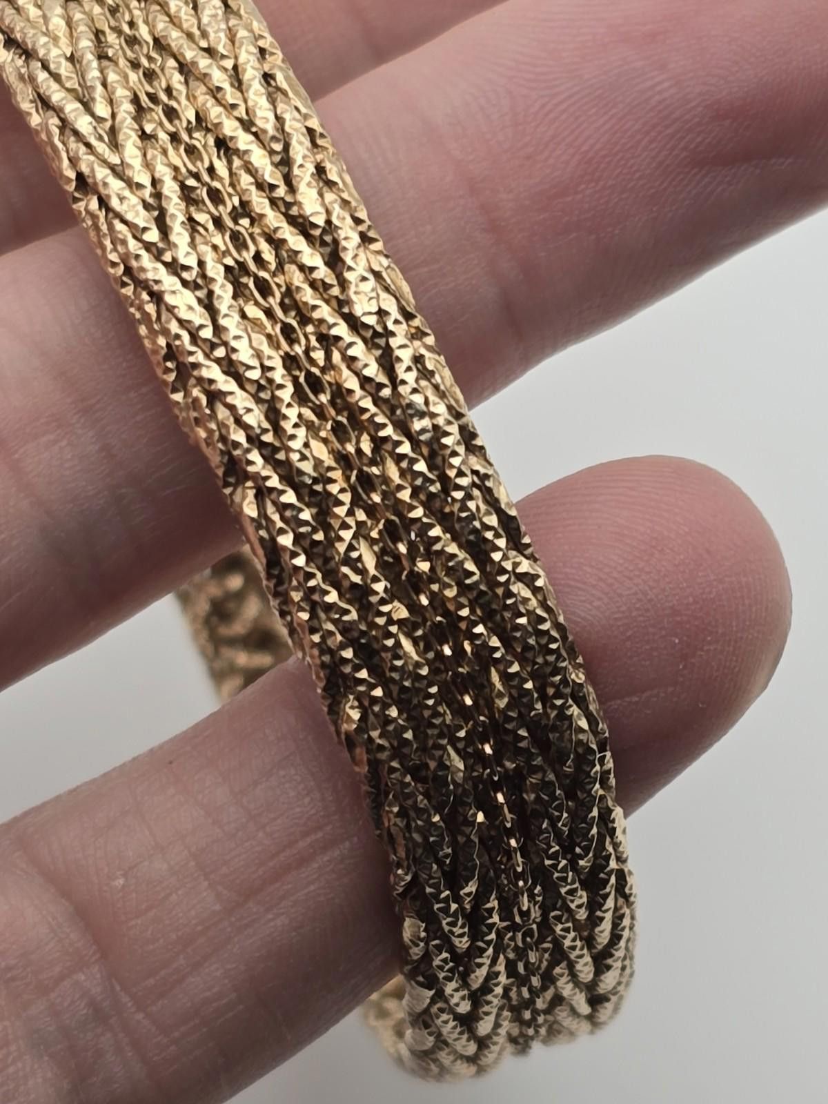 The Unbranded Brand Sterling Silver Braided Bangle Marked 925 Turkey Size ONE SIZE - 7 Thumbnail