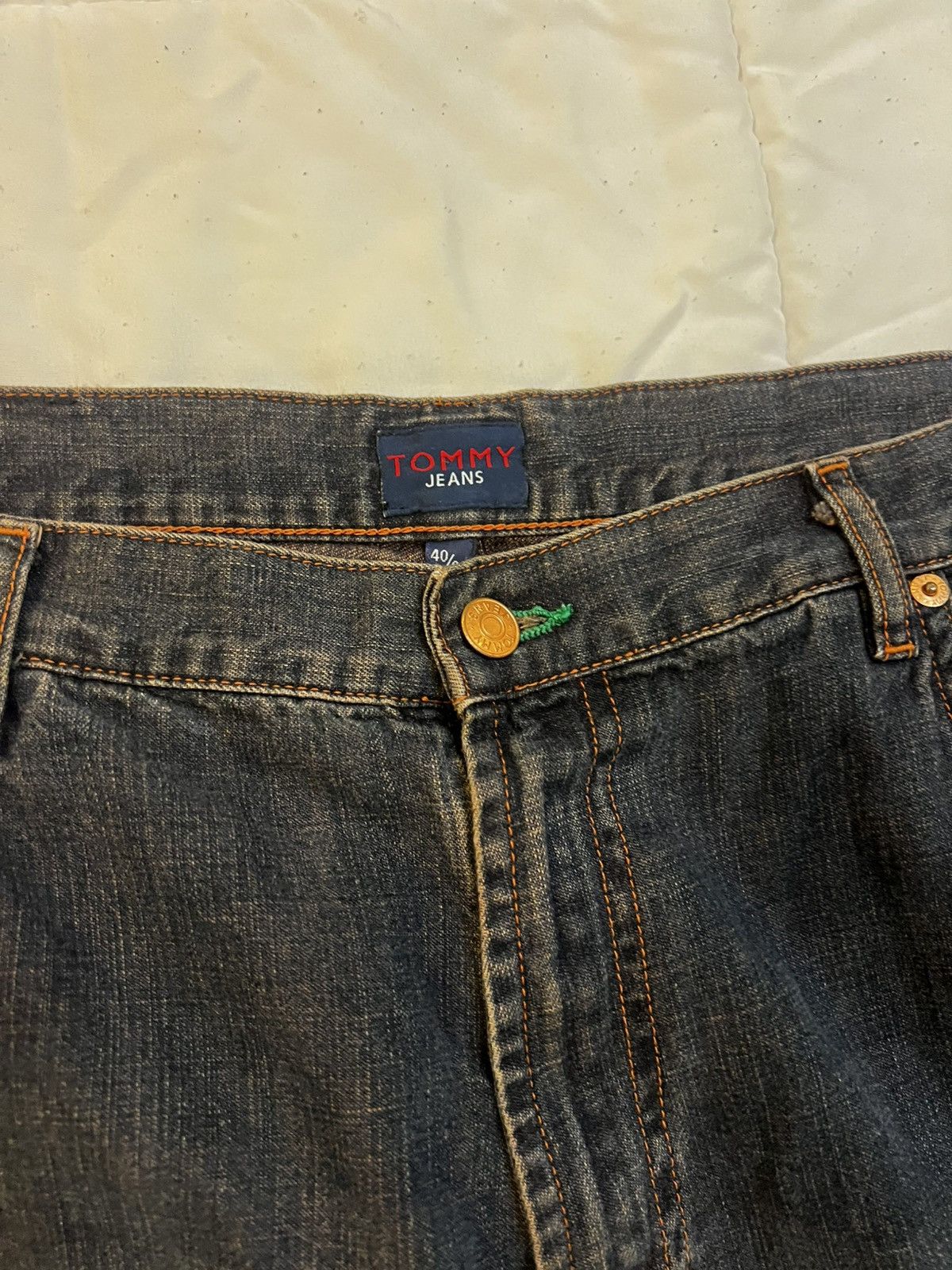 Tommy Hilfiger × Vintage Y2K Tommy Hilfiger Baggy Dark Navy Denim Jeans Size US 40 / EU 56 - 10 Thumbnail