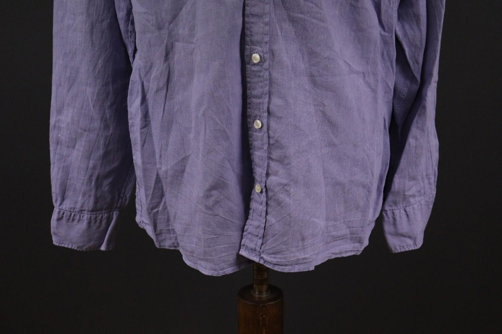 Designer Hackett London Slim Fit Linen Oxford Shirt Size XXL /2XL Size US XXL / EU 58 / 5 - 3 Thumbnail