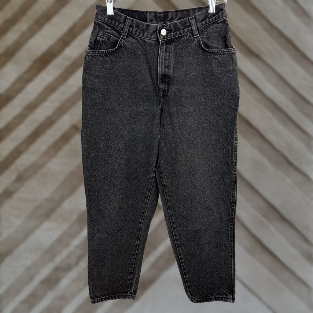 Vintage VINTAGE Gitano Jeans Womens 27x27 27 27x27 Relaxed High Rise Tapered Faded Black Denim 90s Womens Jeans Size 27" / US 4 / IT 40 - 1 Thumbnail