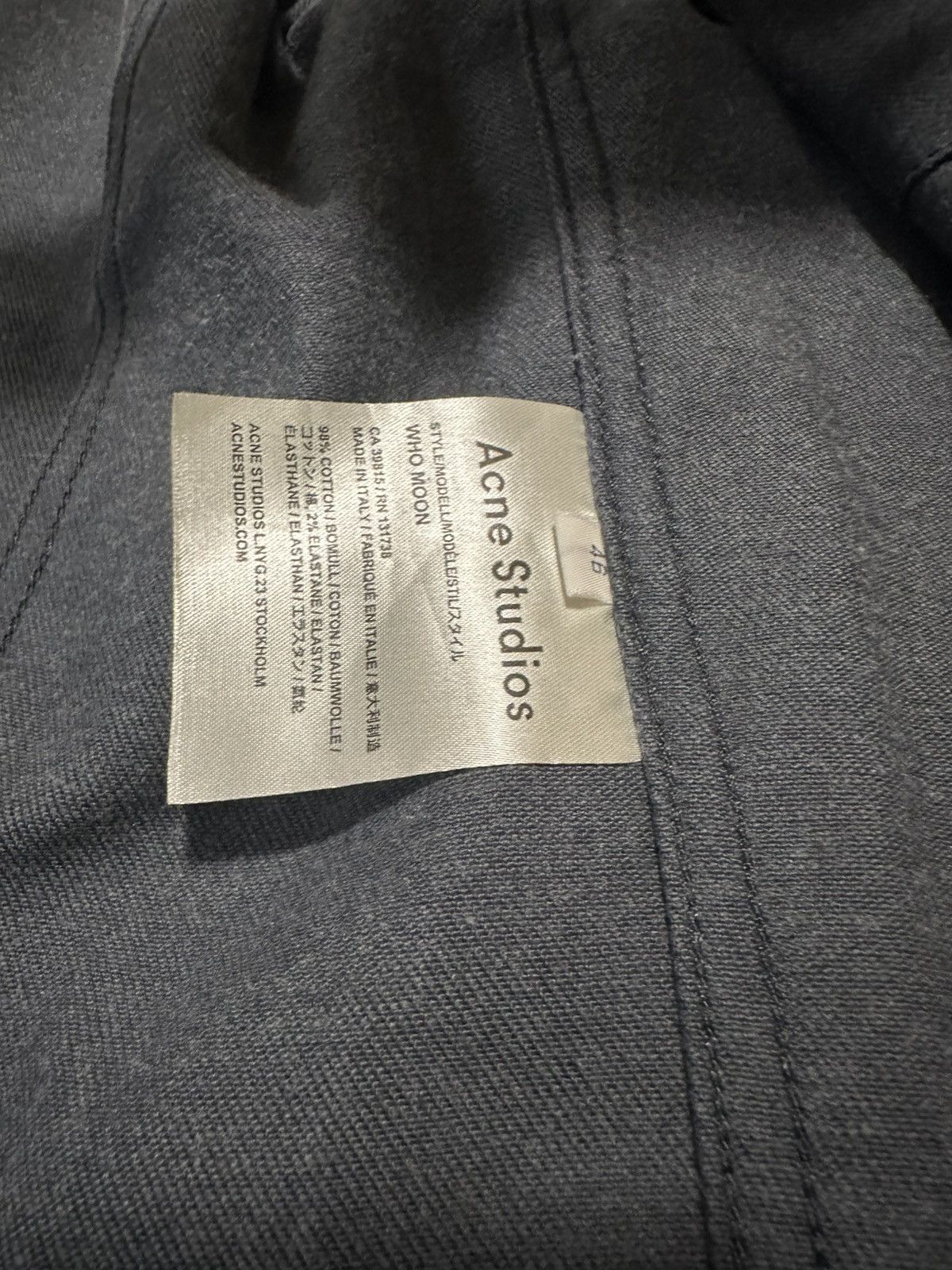 Acne Studios ANCE STUDIOS NAVY DENIM JACKET Size US S / EU 44-46 / 1 - 3 Thumbnail