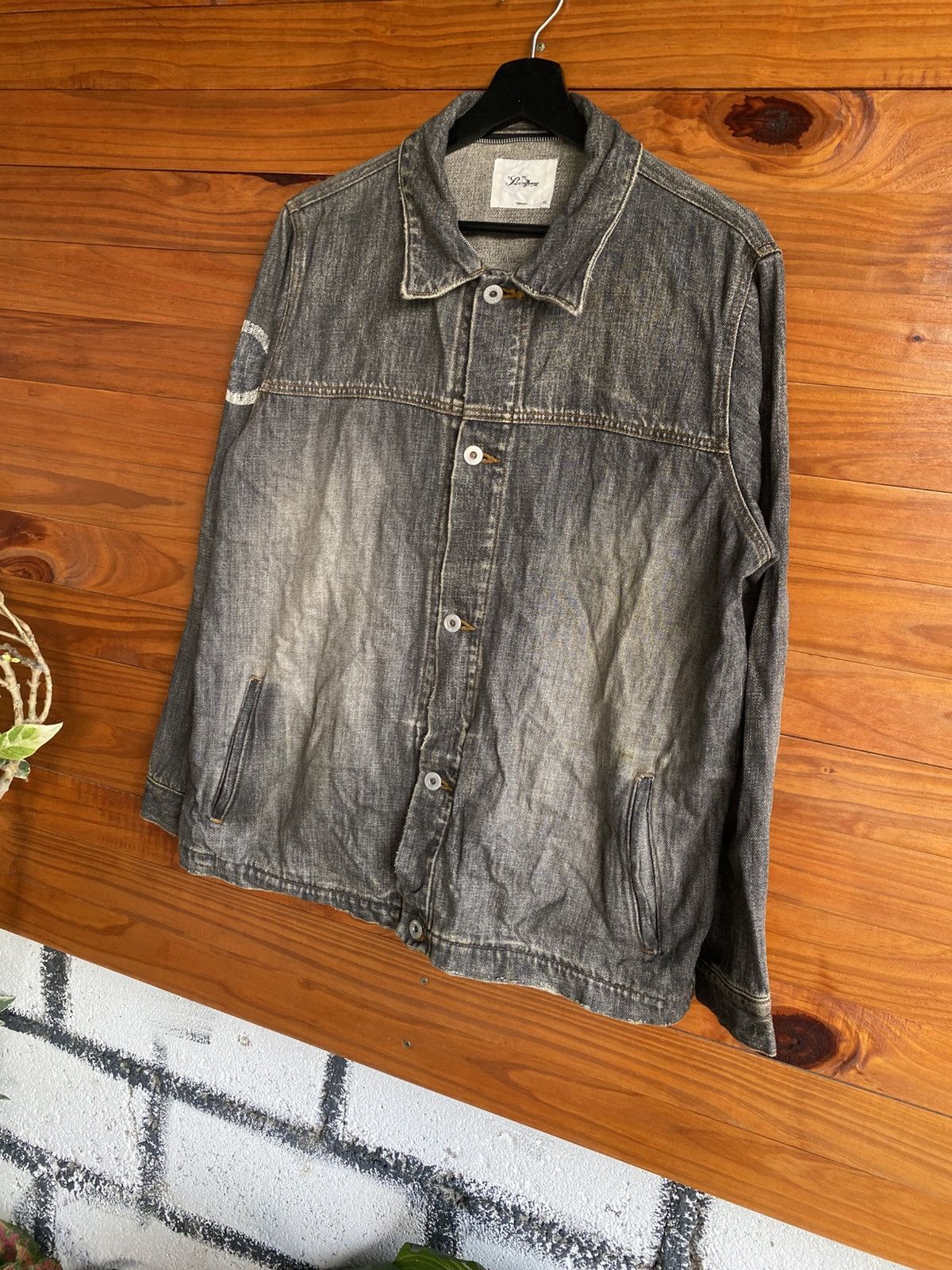 Japanese Brand Braitone Washed Denim Jacket Vintage Japanese Style Grey Size US L / EU 52-54 / 3 - 4 Thumbnail
