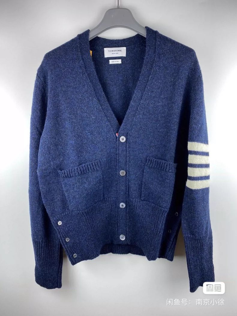 Thom Browne thom browne Knitted thick wool cardigan sweater Size US XL / EU 56 / 4 - 1 Thumbnail