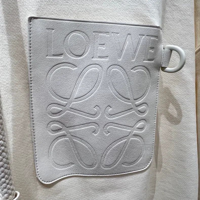 Loewe Loewe Pocket Logo Appliqué Solid Color Hoodie Size L / US 10 / IT 46 - 6 Thumbnail