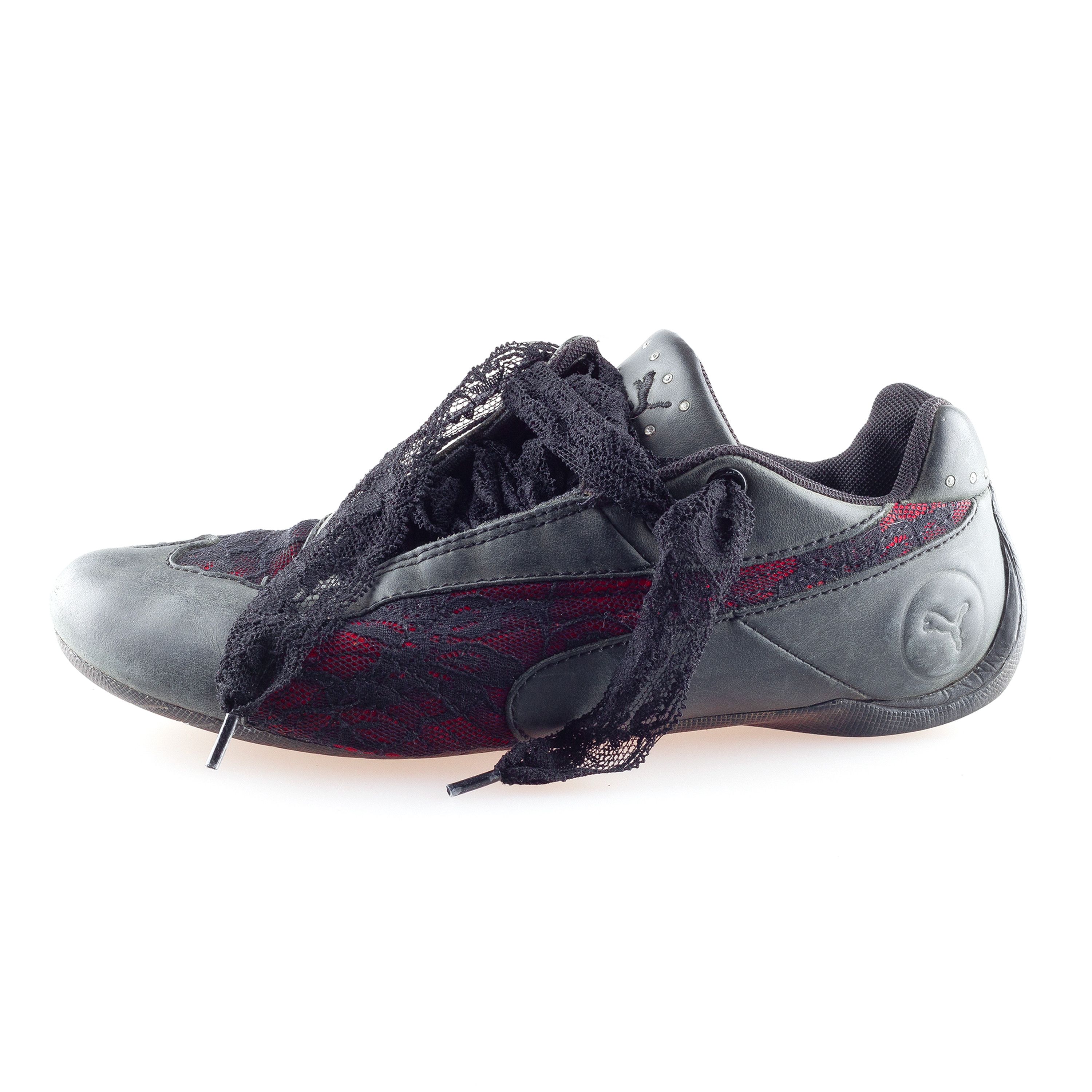 Puma × Vintage Vintage Puma Lace Gray/Red Sneakers (37 EU) Size US 6 / IT 36 - 2 Thumbnail