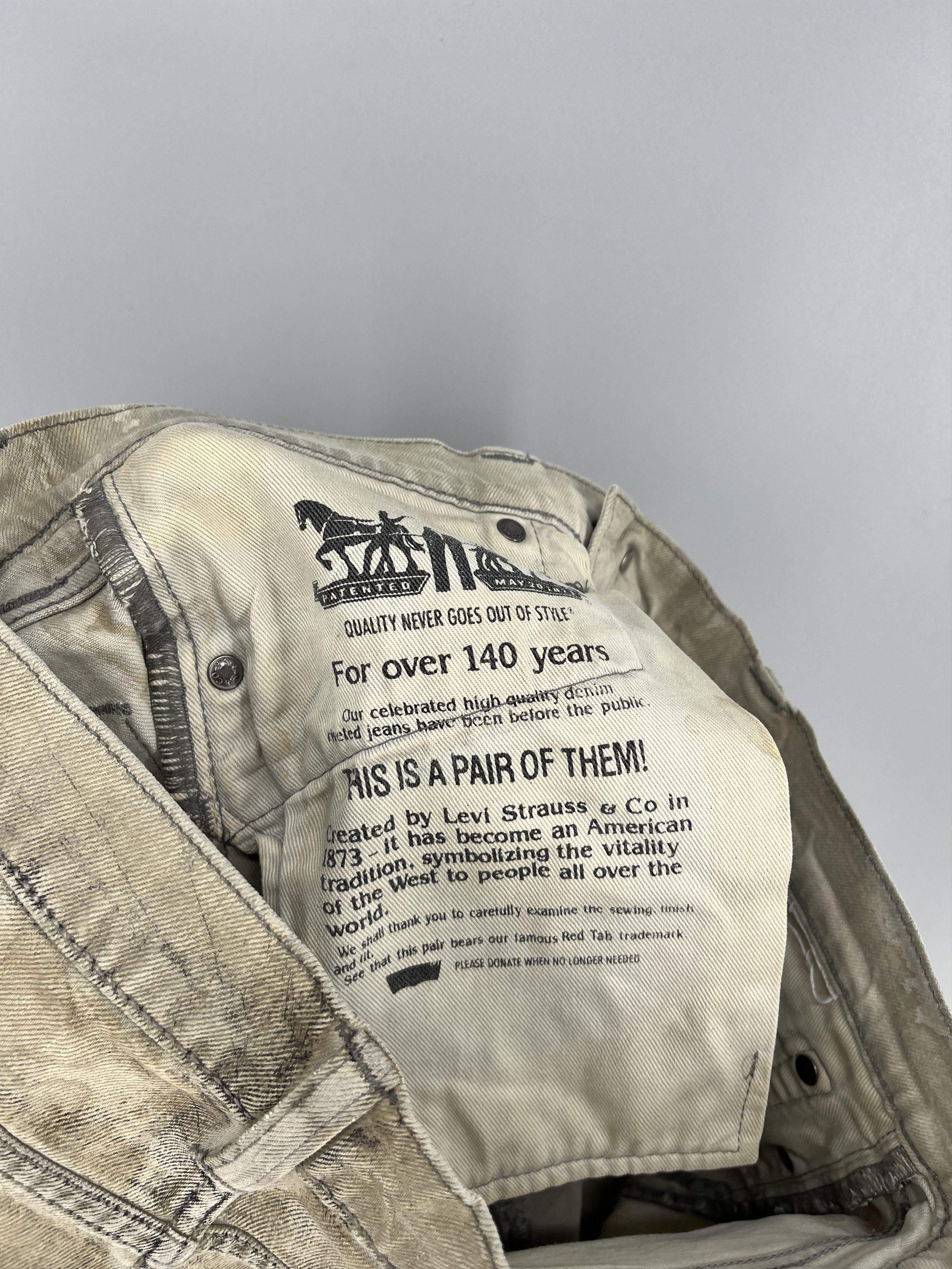 Levi's Vintage Levis 511 Beige Dirty Jeans Levi's Faded Denim Size US 33 - 16 Thumbnail