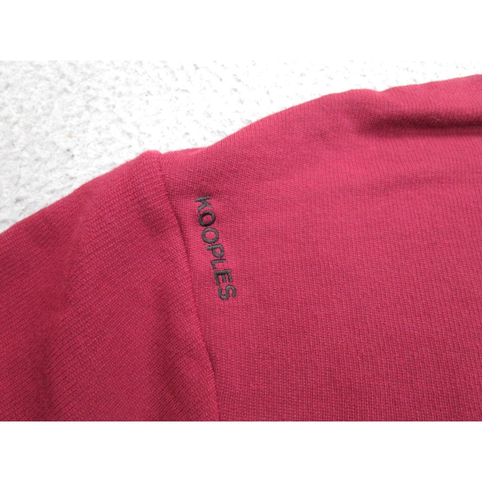 The Kooples VINTAGE The Kooples X Sport Sweatshirt Womens Cropped Mock Neck Burgundy S Pullover Knit Crewneck Regular Cotton Modal Elastane Size S / US 4 / IT 40 - 3 Thumbnail