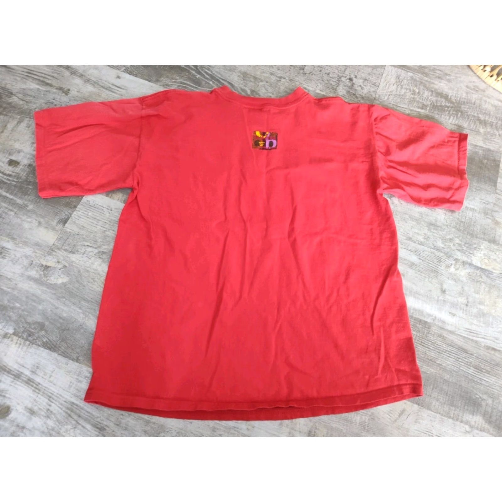 Bugle Boy VINTAGE Bugle Boy Men's T-Shirt 90s Graphic Print Crew Neck Short Sleeve Made in USA Red Sz L Size US L / EU 52-54 / 3 - 3 Thumbnail