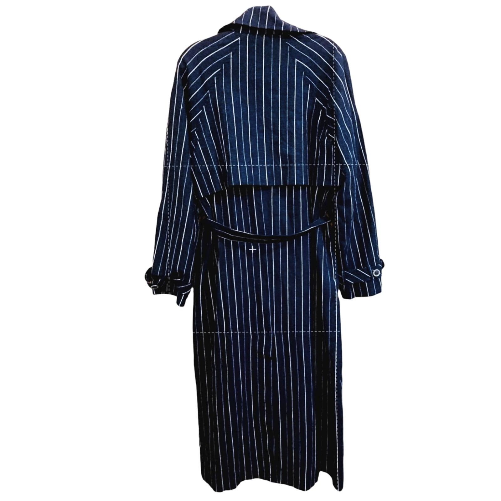 Free People New Free People Melia Mac Coat WTF $228 LARGE Blue Striped Size L / US 10 / IT 46 - 8 Thumbnail