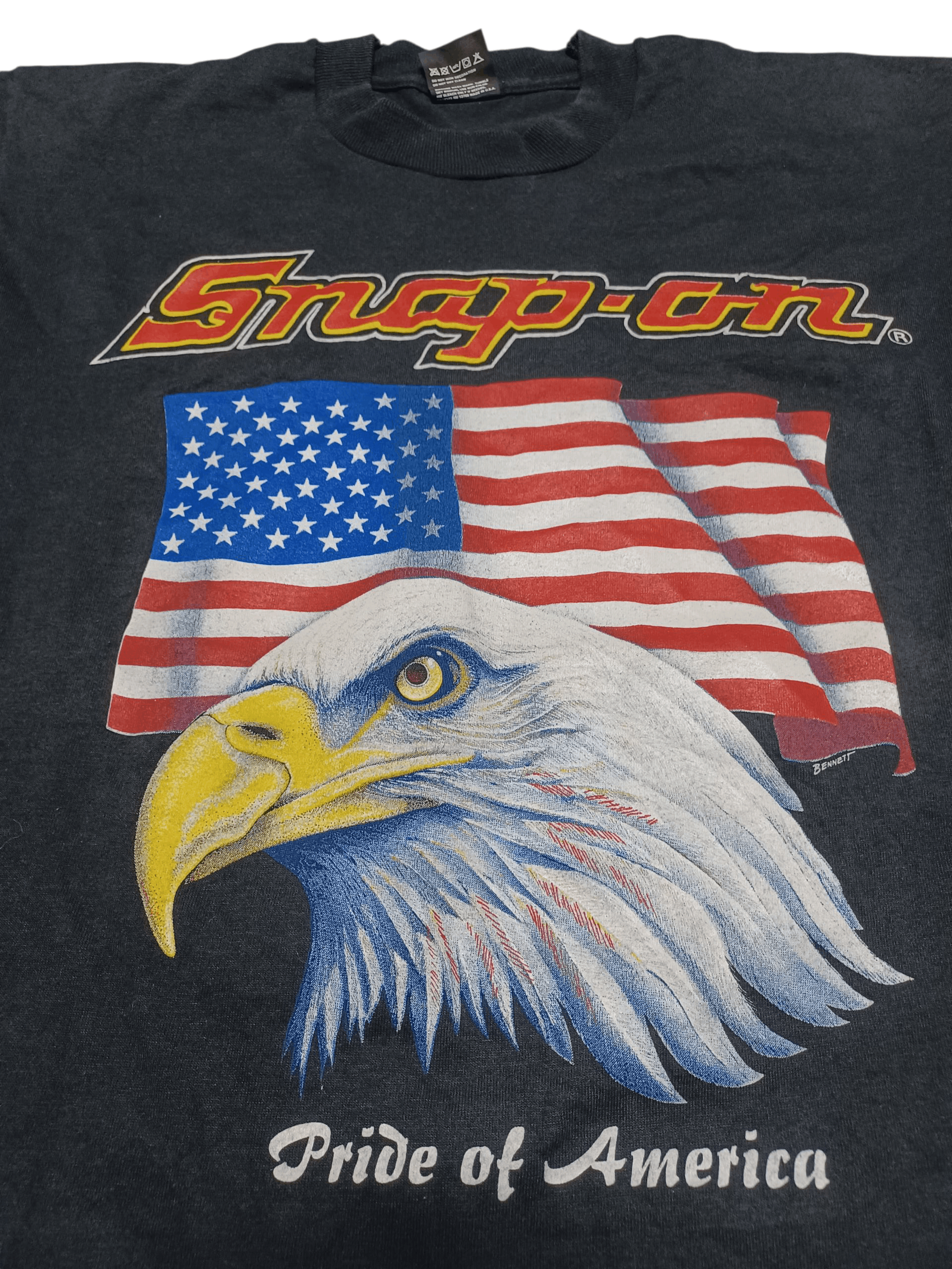 Fruit Of The Loom SNAP-ON VINTAGE 90S 80S MADE IN USA SCREEN STARS TEE Size US L / EU 52-54 / 3 - 2 Thumbnail