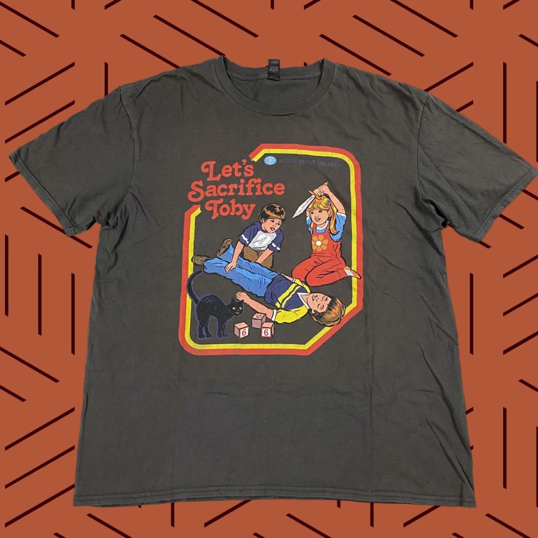 RHODE VINTAGE Steven Rhodes GREY T-SHIRT TALENTOBOOKS FOR CHILDREN GRAPHIC FUNNY XL Size US XL / EU 56 / 4 - 1 Thumbnail