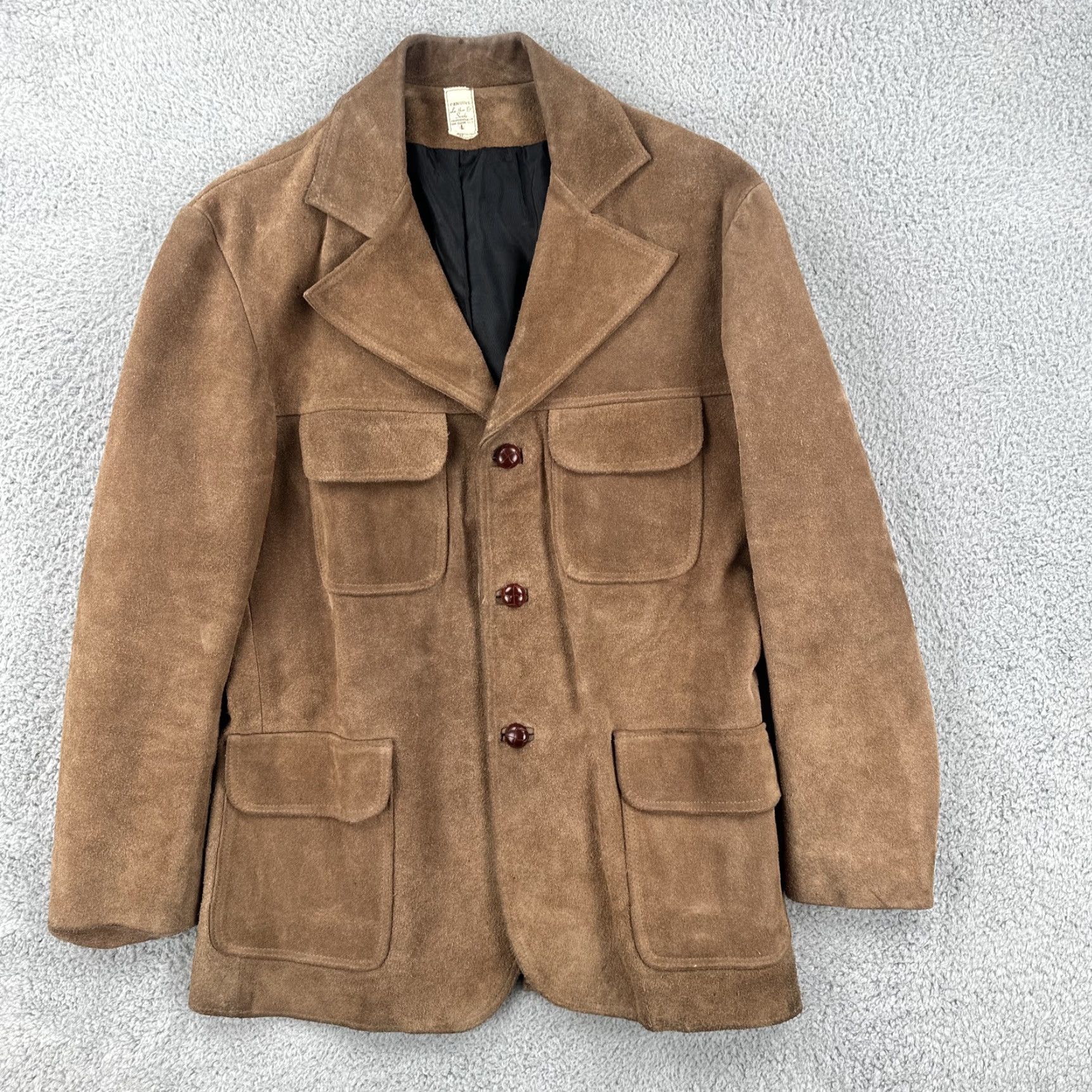 Vintage VINTAGE Leather & Suede Jacket Western Wear Heavy Duty Cowboy Brown L Mens 1970s Rockabilly Size US L / EU 52-54 / 3 - 3 Thumbnail