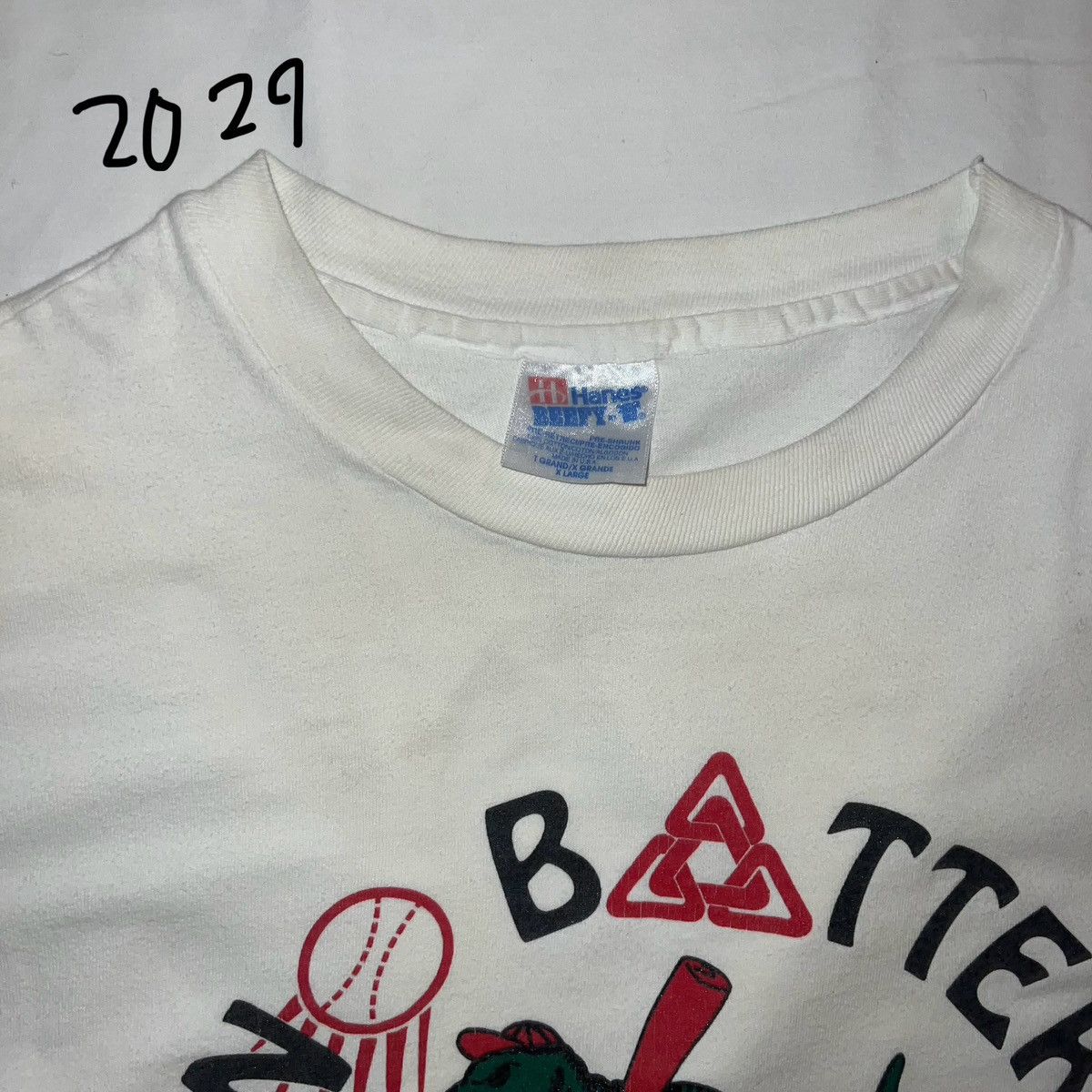 Vintage 90s Vintage Obscure Dinosaur T-Shirt Dino Batters 20x29 Size US XL / EU 56 / 4 - 3 Thumbnail