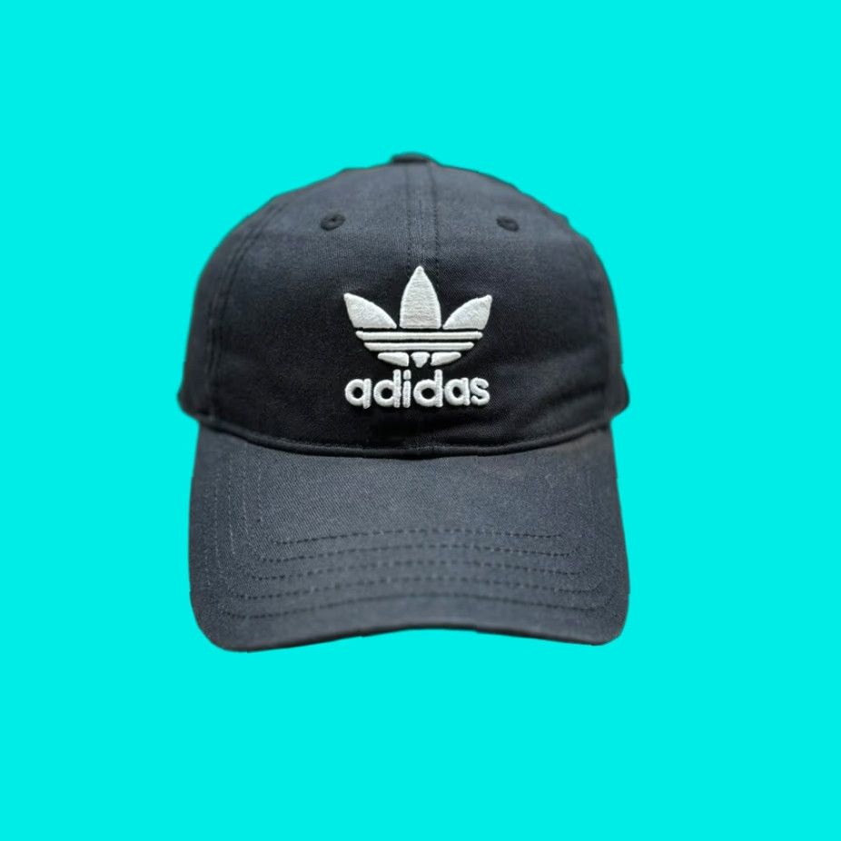 Adidas VINTAGE adidas Baseball Cap Hat Mens One Size Black Embroidered 3 Stripes Logo Sports Size ONE SIZE - 1 Thumbnail