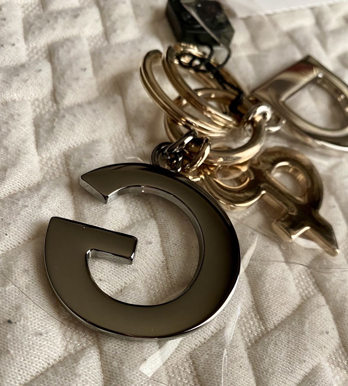 Dolce & Gabbana Dolce & Gabbana 🇮🇹 Metal/Black Calf Palladium Charm Key Chain Size ONE SIZE - 8 Thumbnail