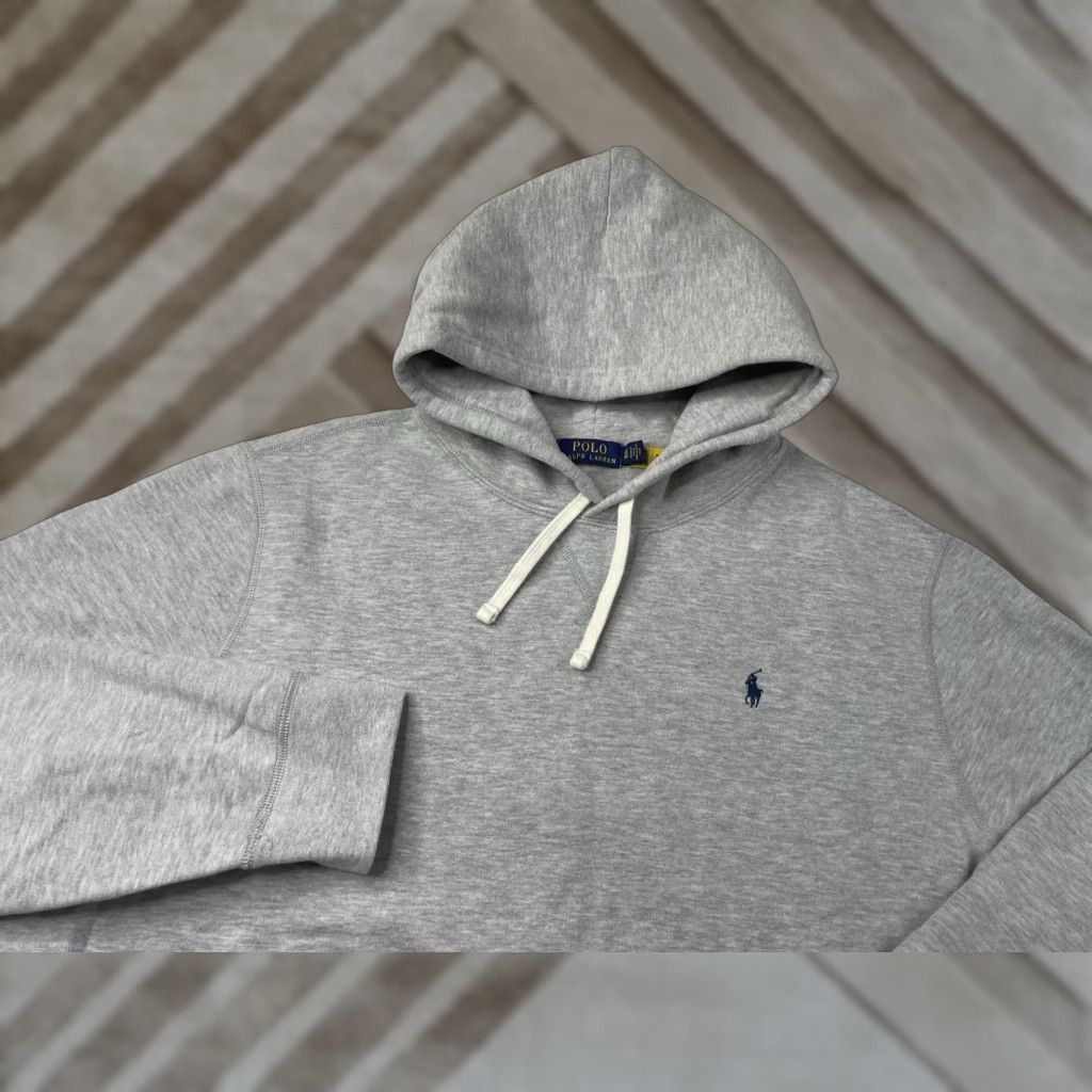 Polo Ralph Lauren Polo Ralph Lauren Hoodie Pullover Fleece Gray Mens XL Heavyweight Sweatshirt Long Sleeve Round Neck Logo Classic Pullovers Regular Fit Shirt? Size US XL / EU 56 / 4 - 1 Thumbnail