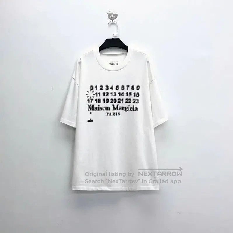Maison Margiela Maison Margiela White Cotton Logo Print T-Shirt . Size US M / EU 48-50 / 2 - 1 Thumbnail