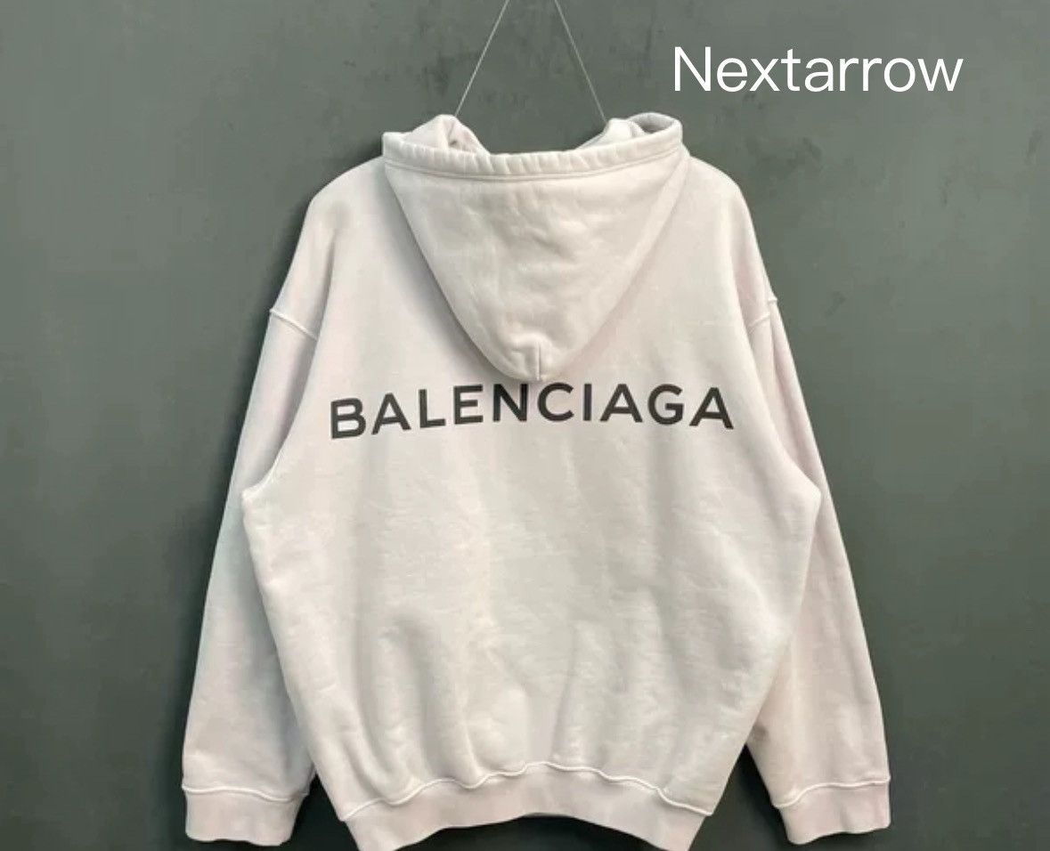 Balenciaga Balenciaga lotus root pink back logo hoodie Size US S / EU 44-46 / 1 - 2 Thumbnail