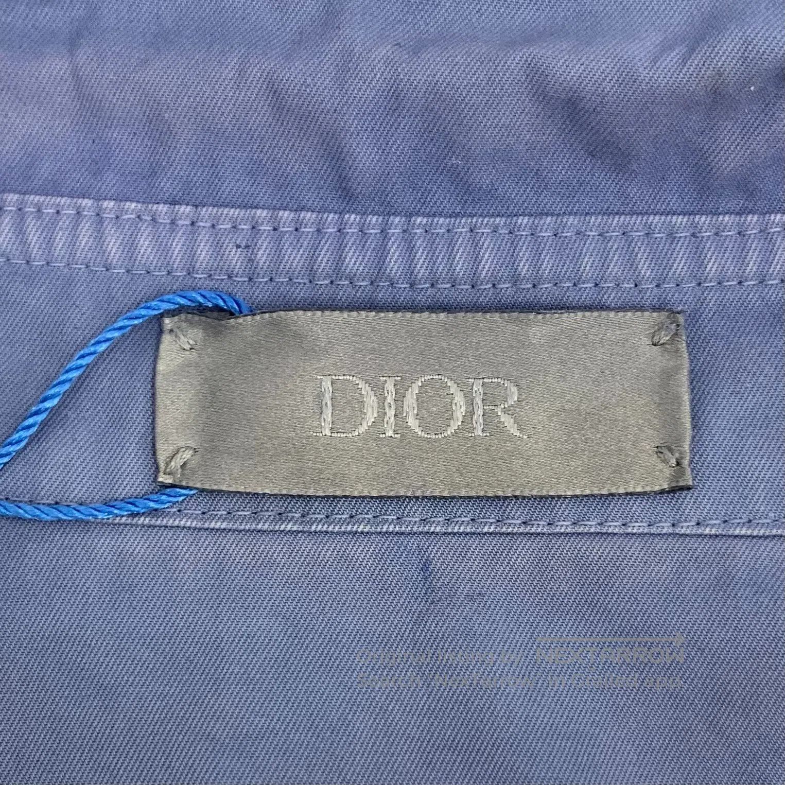 Dior Dior Blue Logo Letter Embroidered Cotton Lapel Single-brea Size S / US 4 / IT 40 - 5 Thumbnail