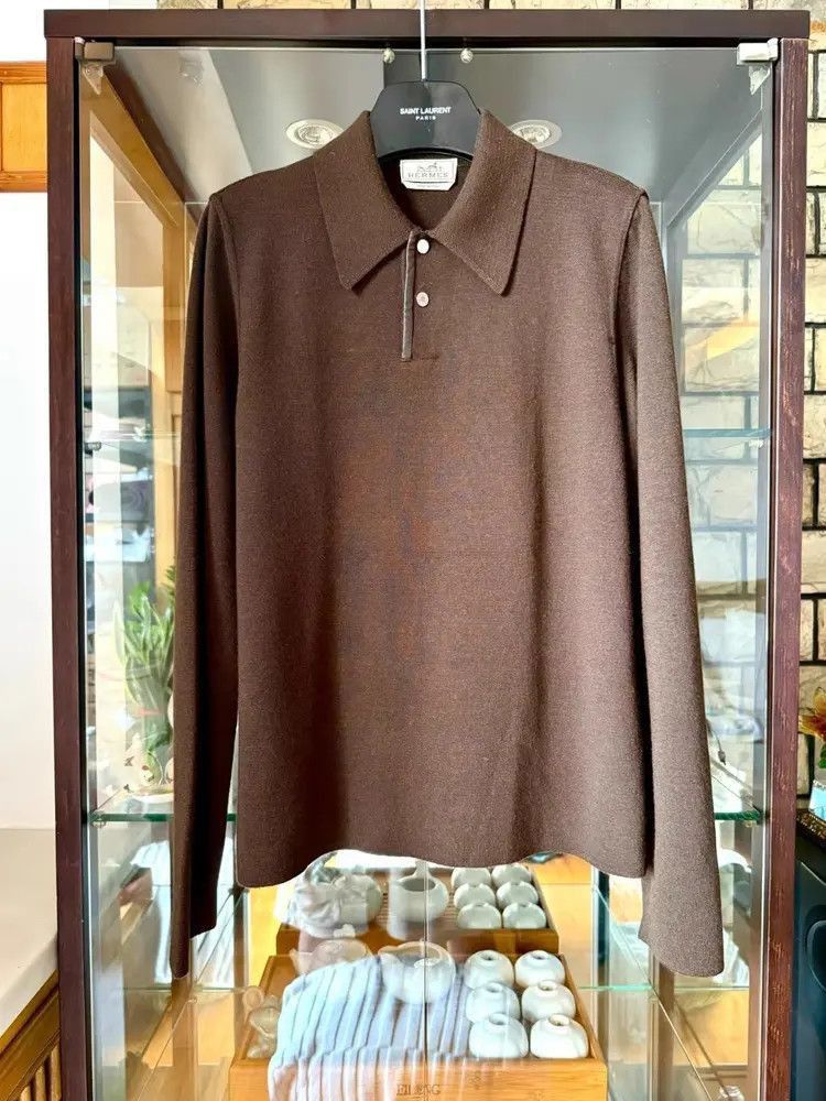 Hermes Hermes Knitwear Long Sleeves Polo-2507 Size US S / EU 44-46 / 1 - 1 Thumbnail