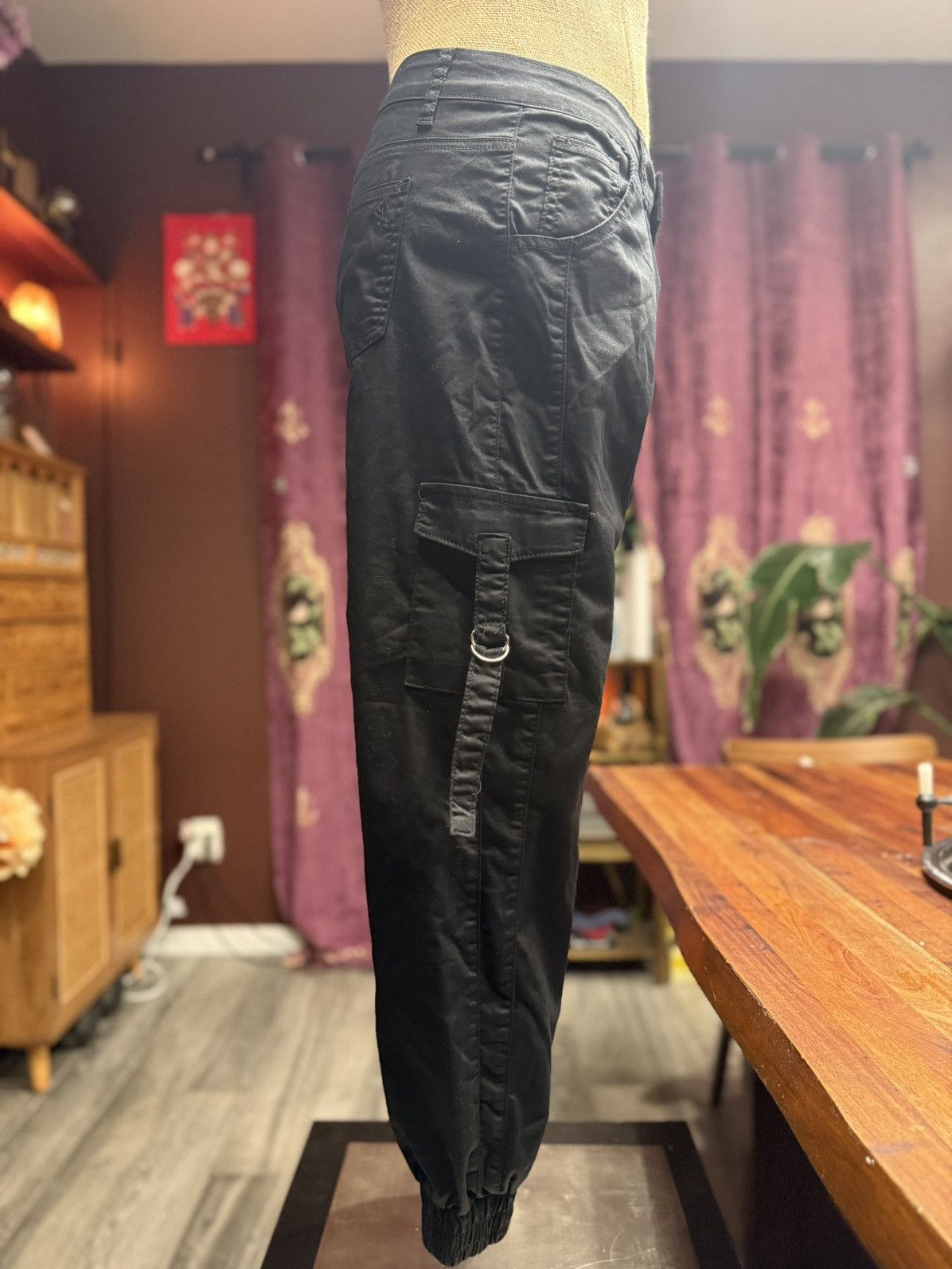 Other Urban Utility Black Cargo Jogger Pants Size 30" / US 8 / IT 44 - 4 Thumbnail