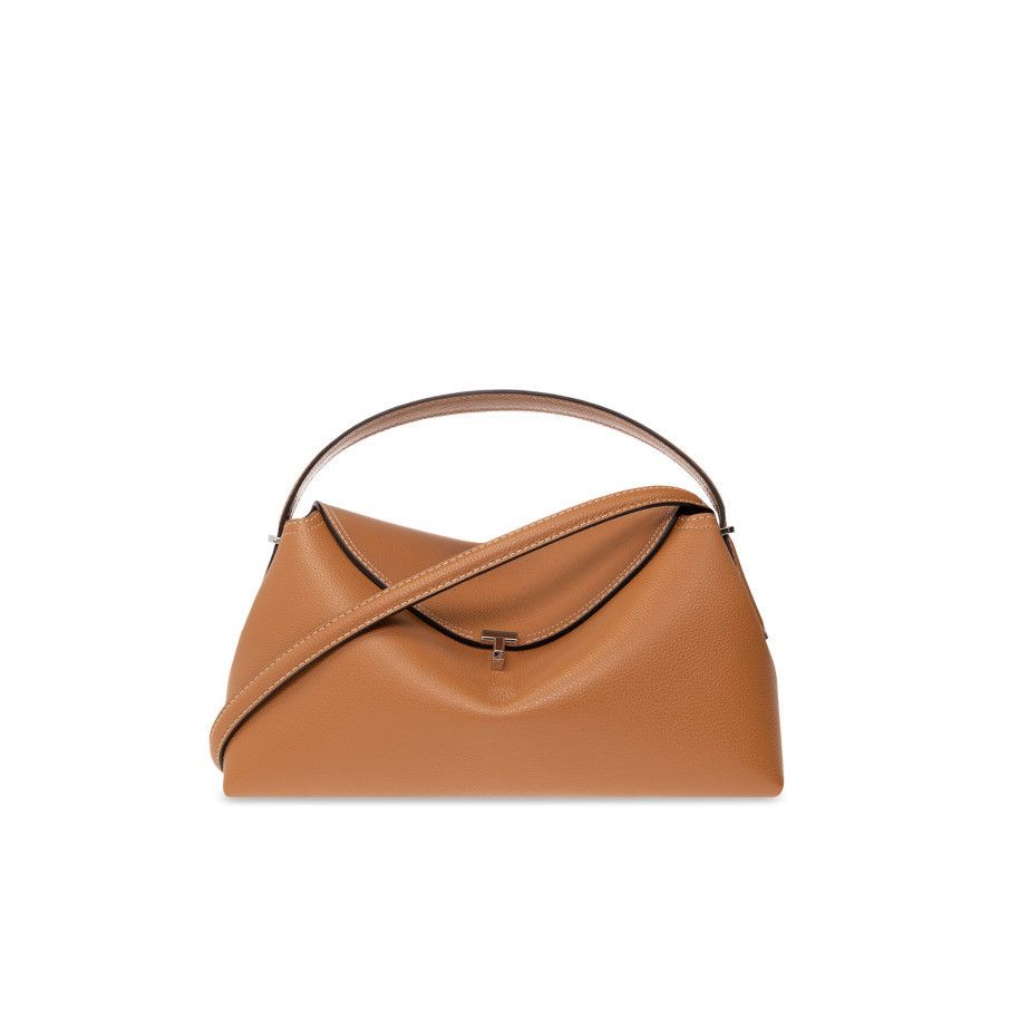 Toteme TOTEME T-lock Brown Leather Top Handle Bag New & Authentic Size ONE SIZE - 1 Thumbnail