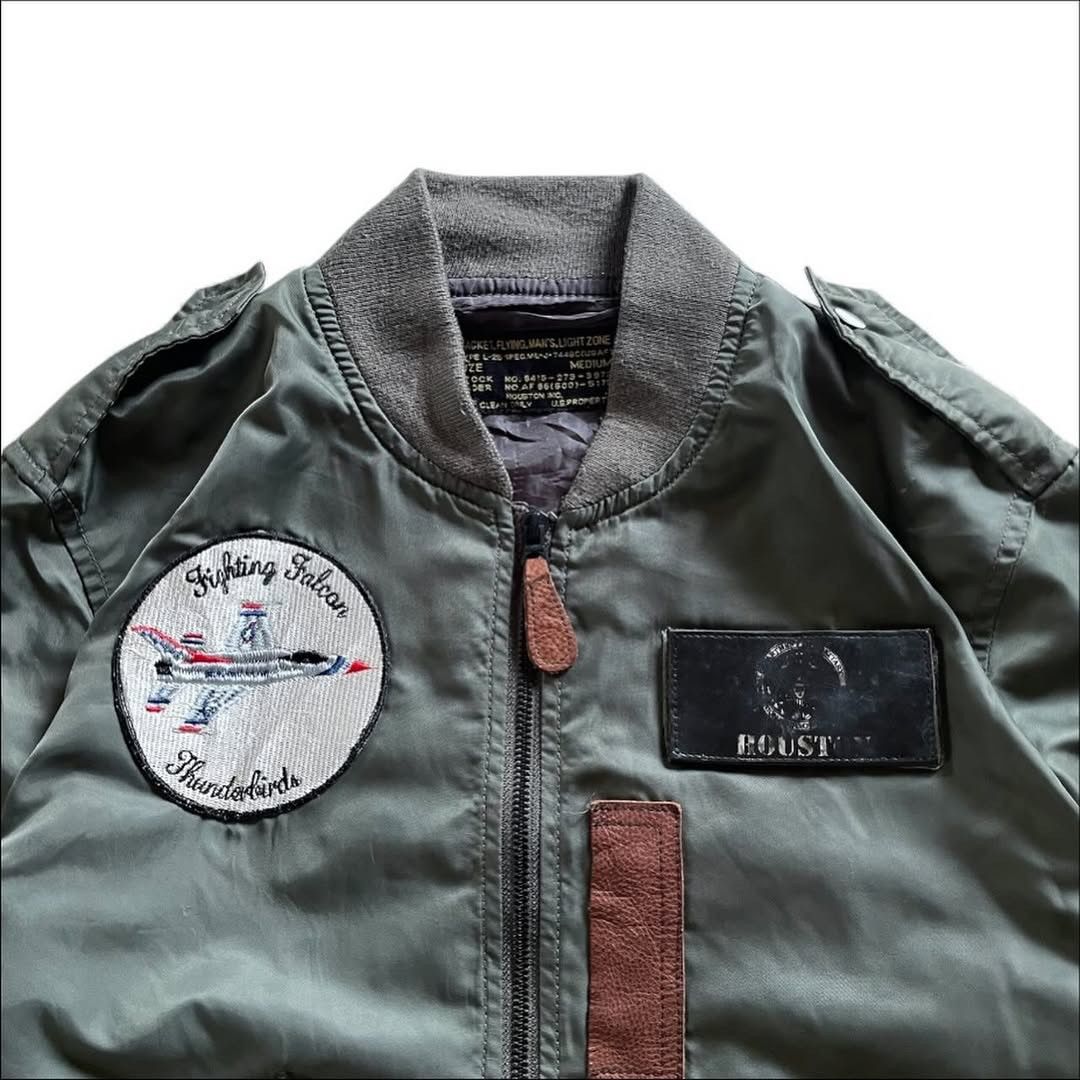 Japanese Brand HOUSTON Thunderbirds L-2B Flight Jacket 45th Anniversary Size US M / EU 48-50 / 2 - 4 Thumbnail