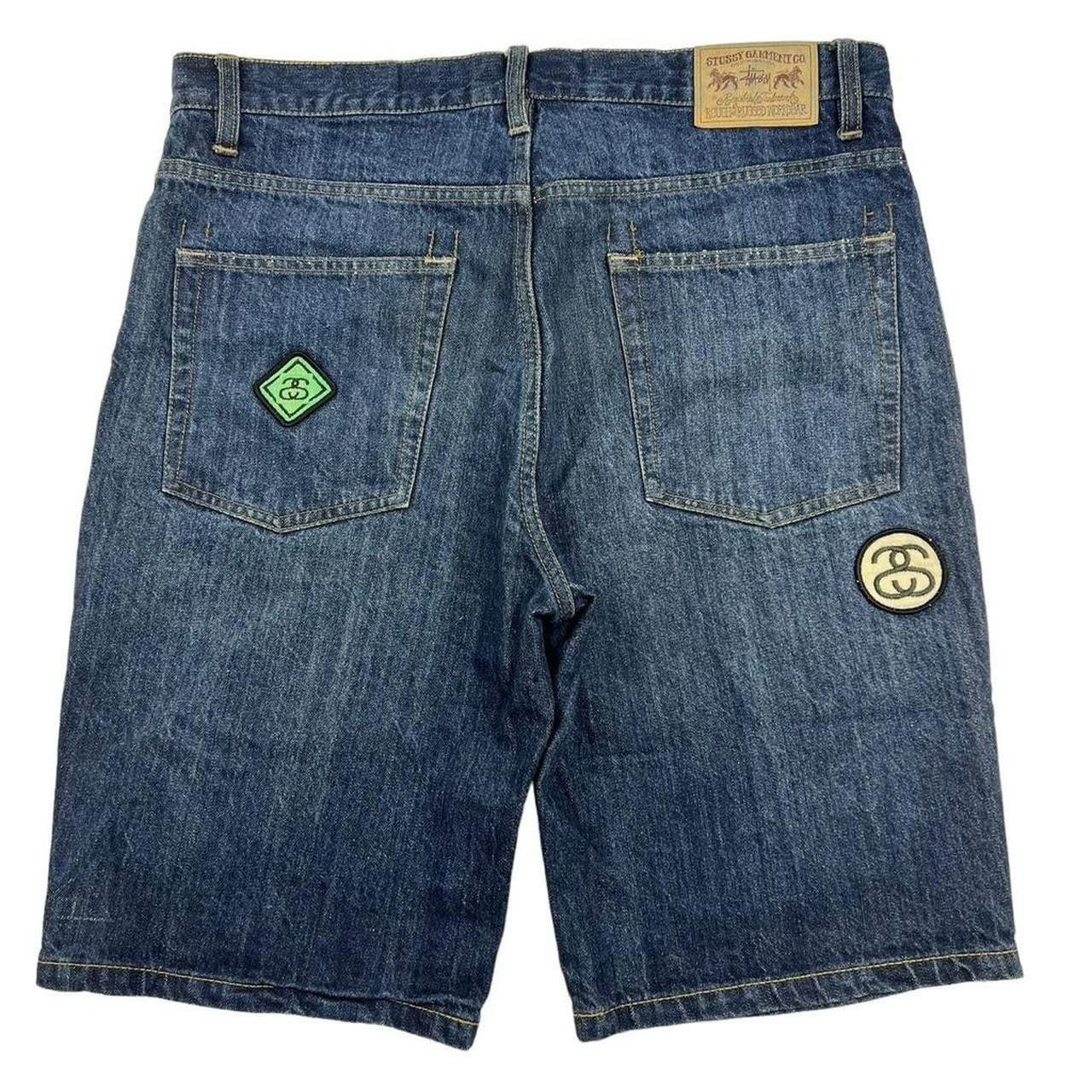 Stussy Vintage 2000s Stussy Patch Denim Shorts / Jorts - Waist: 36” Size US 36 / EU 52 - 2 Thumbnail