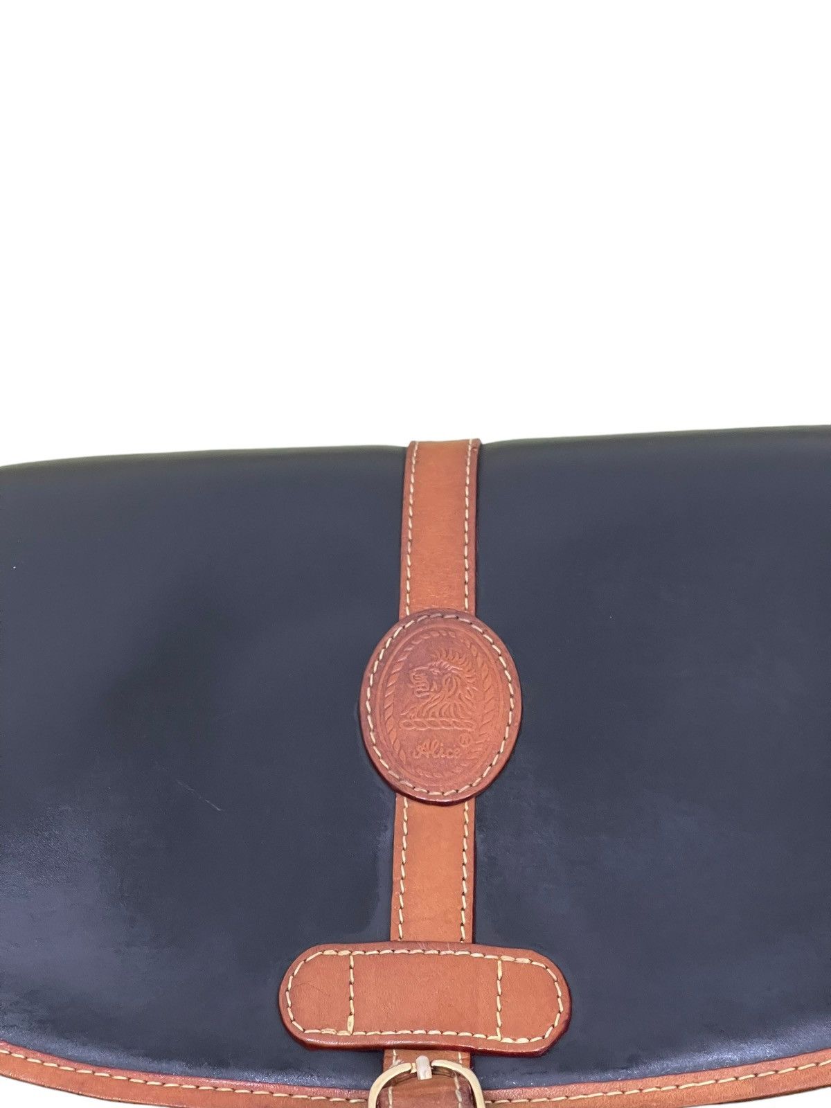 Genuine Leather Full Leather Patina Vtg Alice Italy Shoulder Bag 2🟩 Size ONE SIZE - 10 Thumbnail