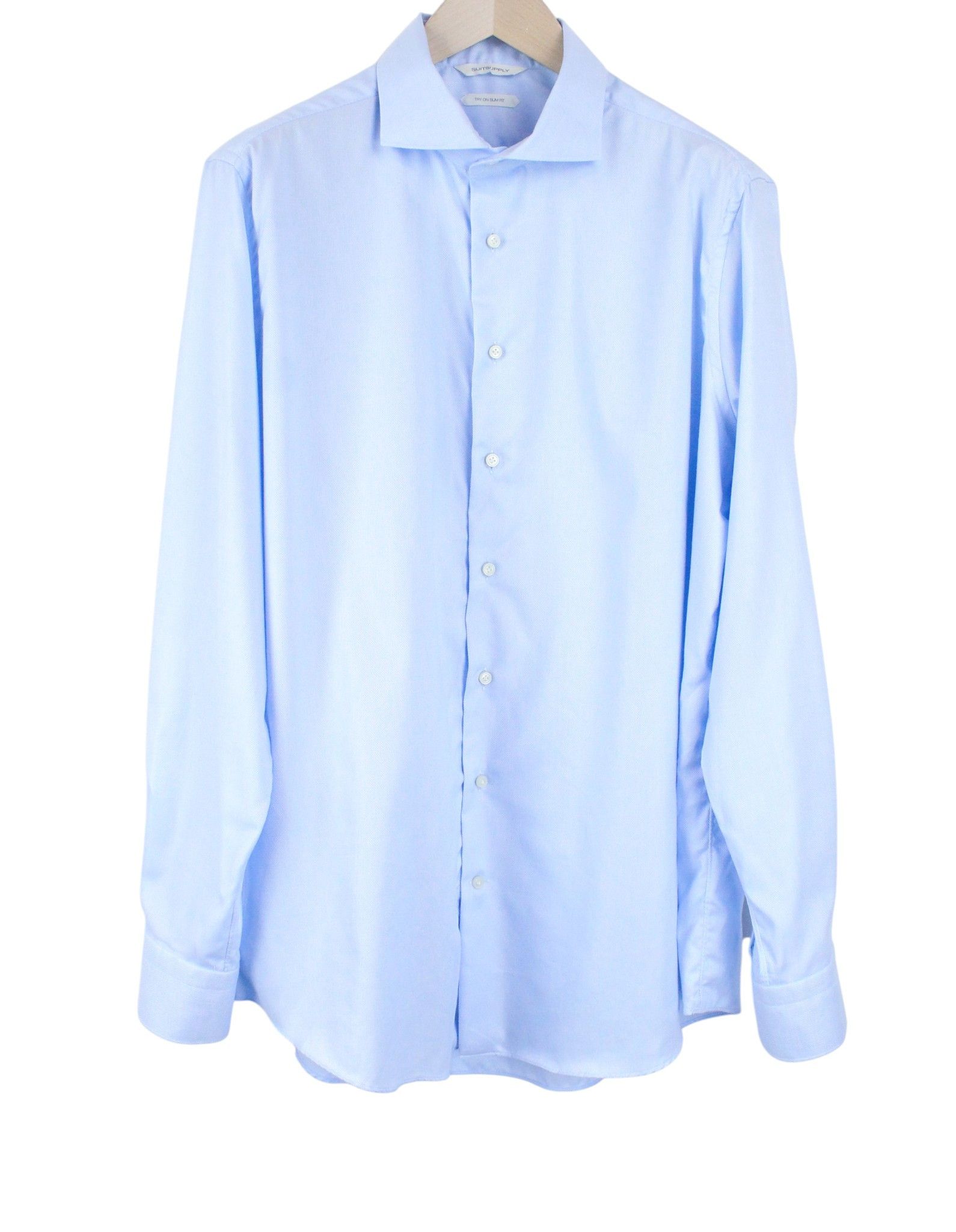 Suitsupply TRY ON 45 / 17 3/4 Blue Shirt 66681 Size US L / EU 52-54 / 3 - 1 Thumbnail