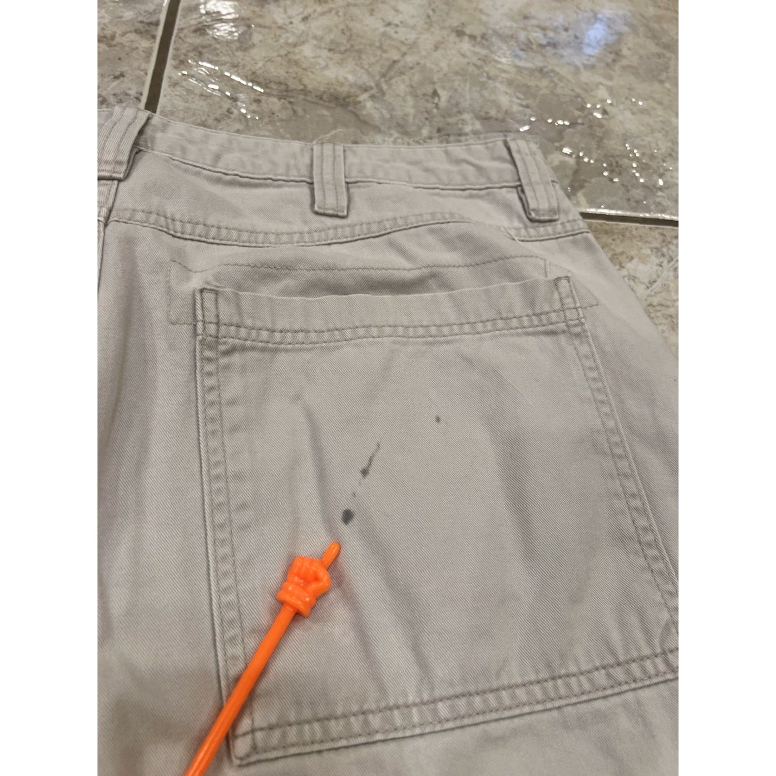 Wrangler WRANGLER Mens Cargo Pants Beige Twill Canvas Carpenter 5-Pocket Relaxed Cargo Pants 36X32 Mens Regular 36 Beige Stone Casual Workwear Size US 36 / EU 52 - 4 Thumbnail