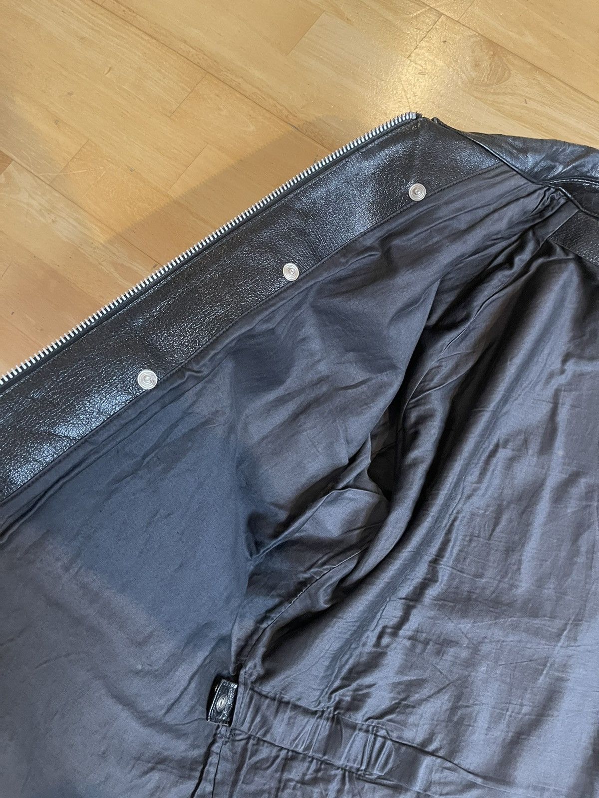 Other Rare Vintage 1970's Italien Military Leather Tank Jacket (L) Size US L / EU 52-54 / 3 - 13 Thumbnail