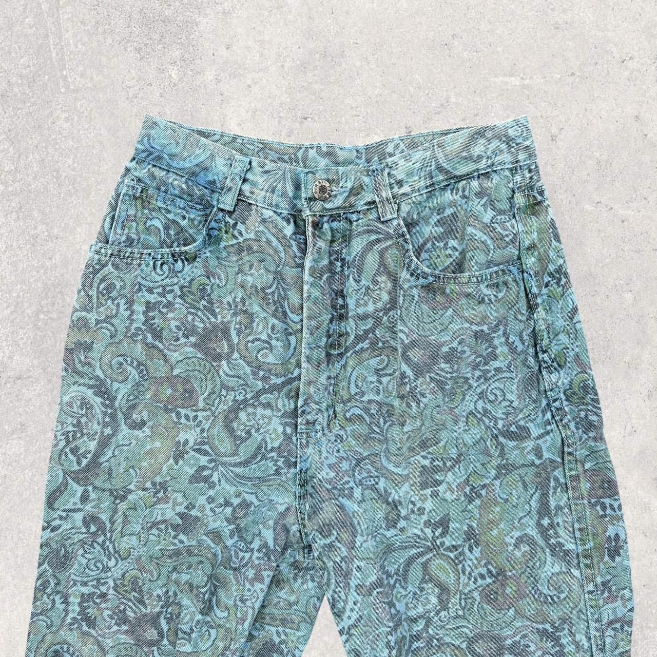 First MFG Co. × Vintage High Waisted Floral Jeans Size 25" / US 0 / IT 36 - 3 Thumbnail