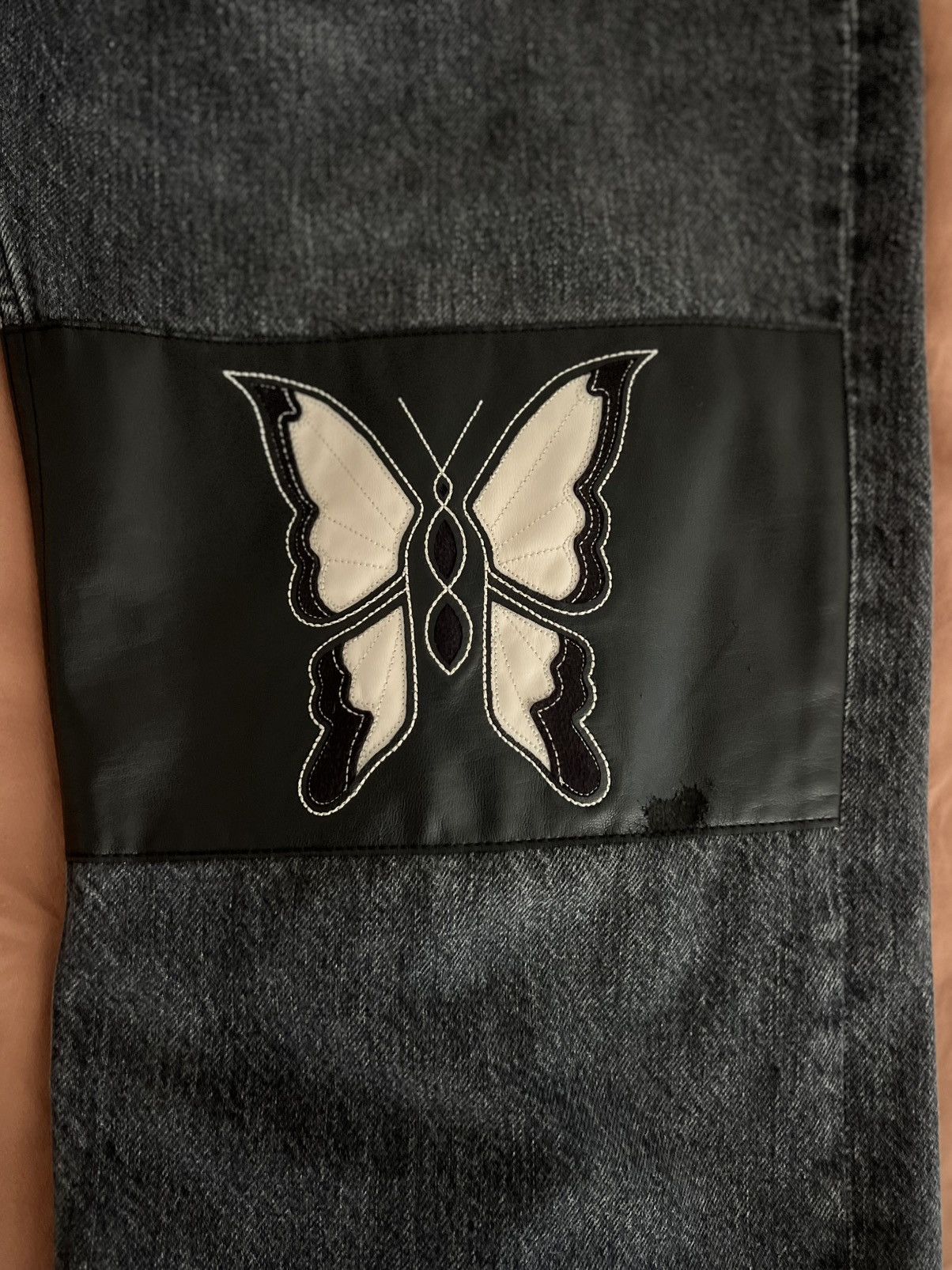 Our Legacy Our Legacy - third cut denim jeans - butterfly print Size US 31 - 5 Thumbnail