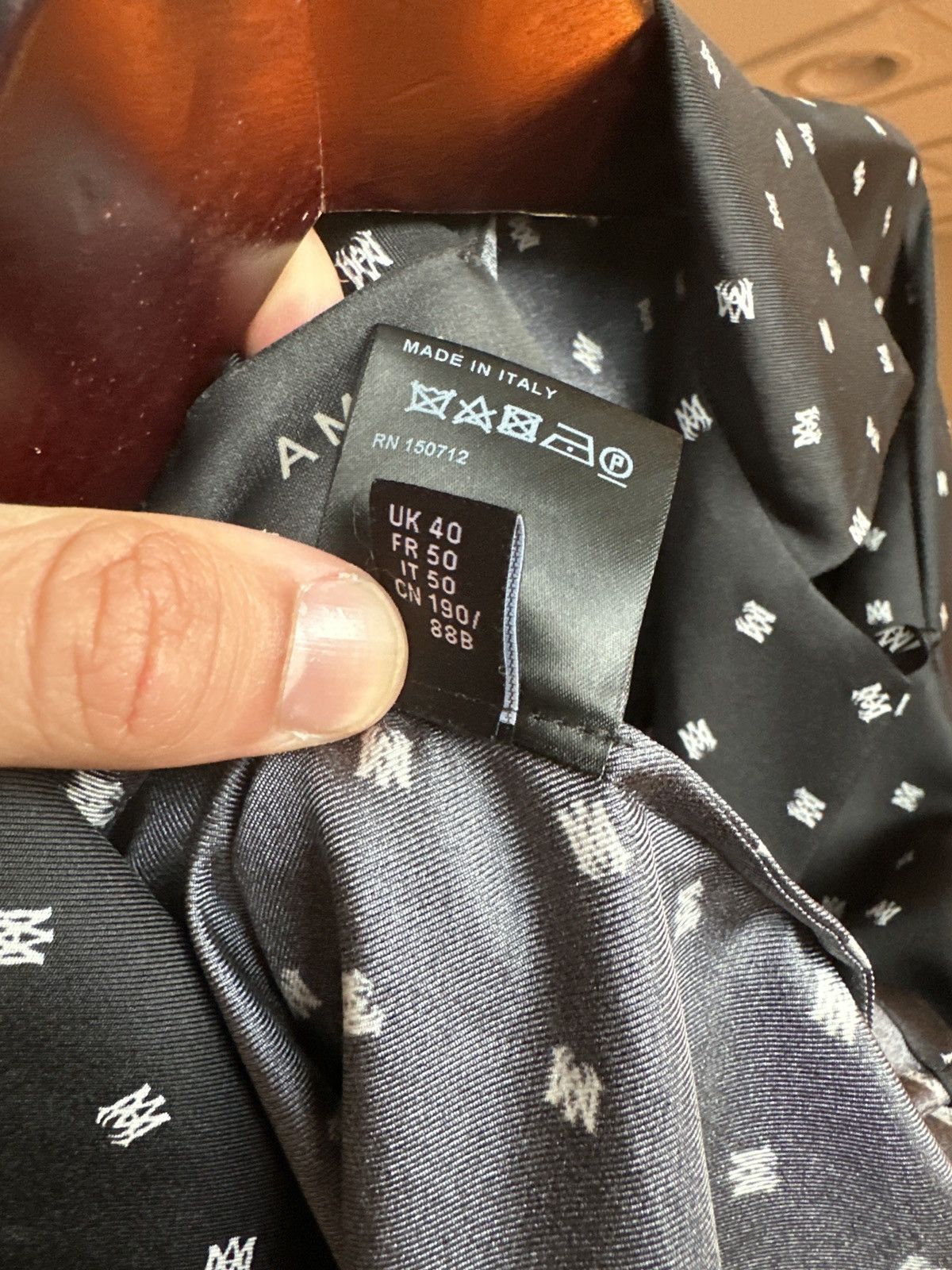 Amiri Mixed Monogram Silk Camp Shirt Size US L / EU 52-54 / 3 - 6 Thumbnail