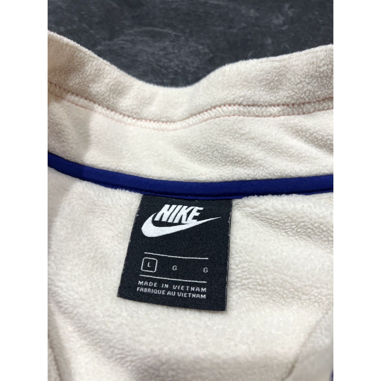 Nike Nike Sportswear Cropped Fleece Zip Jacket Womens L Cream Red Logo Retro Size L / US 10 / IT 46 - 7 Thumbnail
