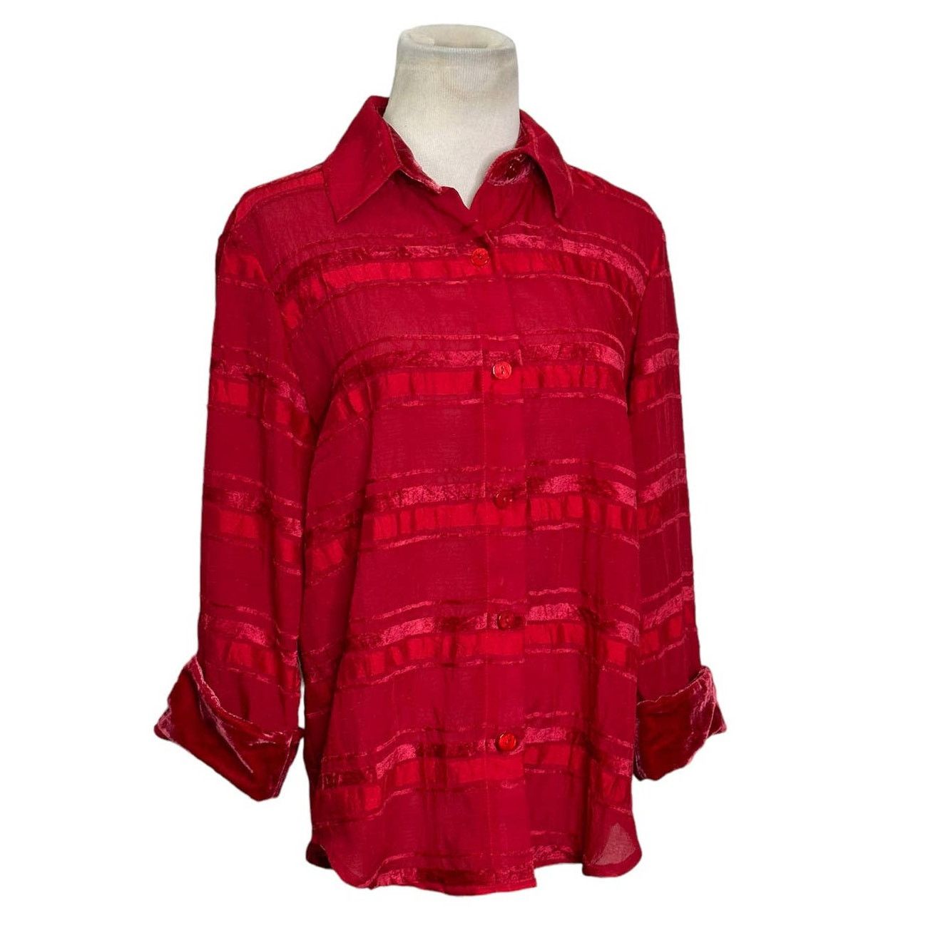 Coldwater Creek Coldwater Creek 3/4 sleeves button boxy shirt size Small Size S / US 4 / IT 40 - 1 Thumbnail