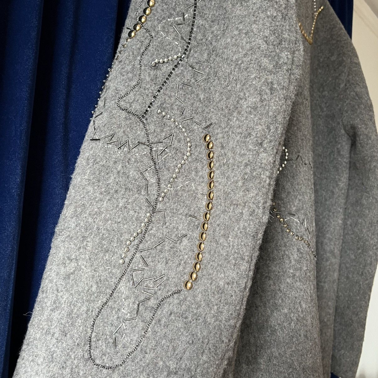 Dries Van Noten Dries Van Noten FW23 Raven Embellished Peacoat Size US M / EU 48-50 / 2 - 5 Thumbnail