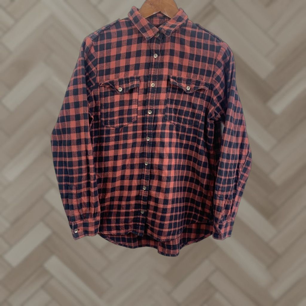 Billabong Billabong Plaid Button-Down Shirt Mens L Long Sleeve Flannel Cotton Red Black Multicolor 90s Retro Hipster Rockabilly Classic Casual Button-Up Size US L / EU 52-54 / 3 - 1 Thumbnail