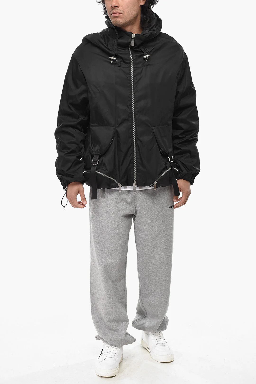 Off-White og1mm0426 Nylon Windbreaker Jacket in Black Size US M / EU 48-50 / 2 - 4 Thumbnail