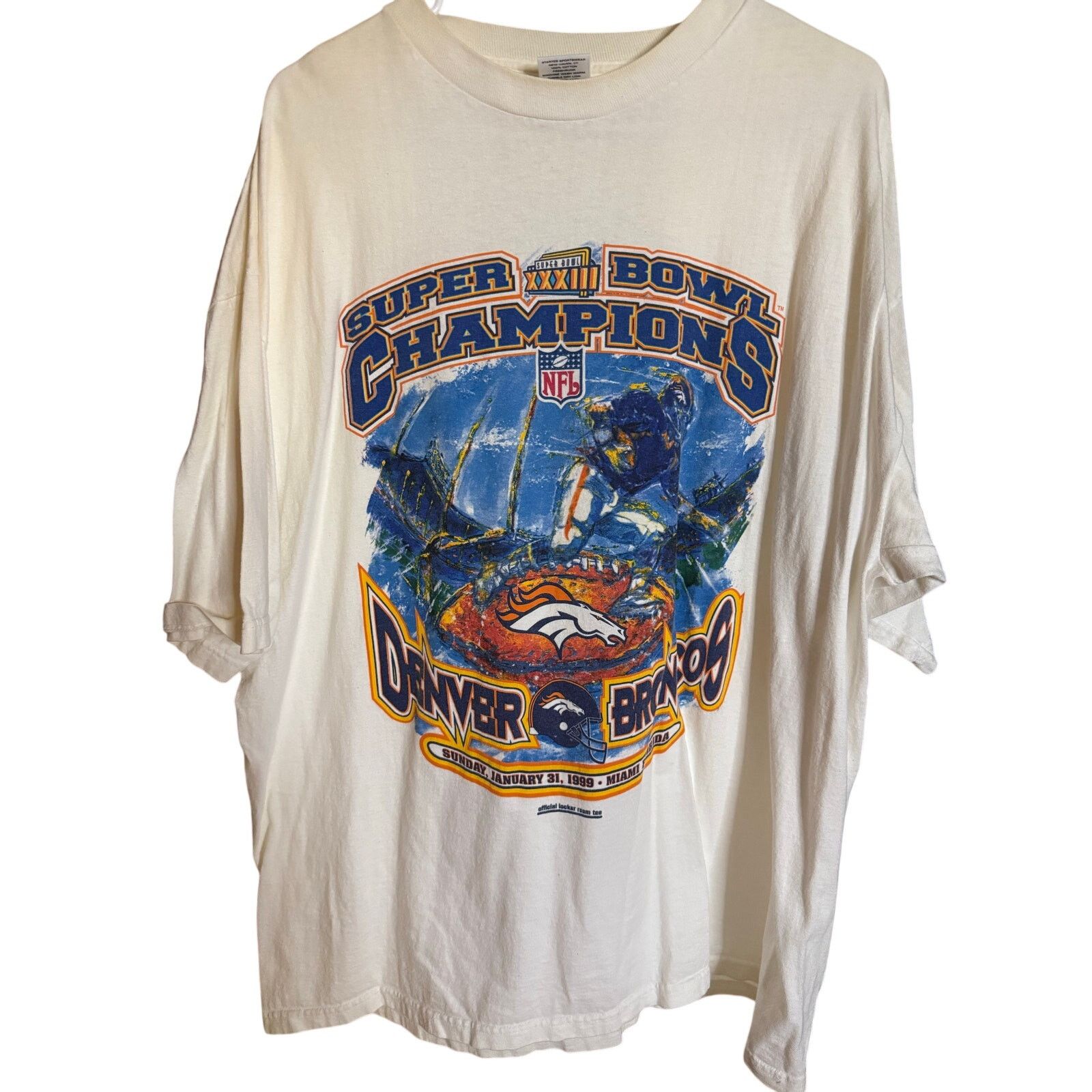 Starter Vintage Denver Broncos Tee Size US XL / EU 56 / 4 - 1 Thumbnail
