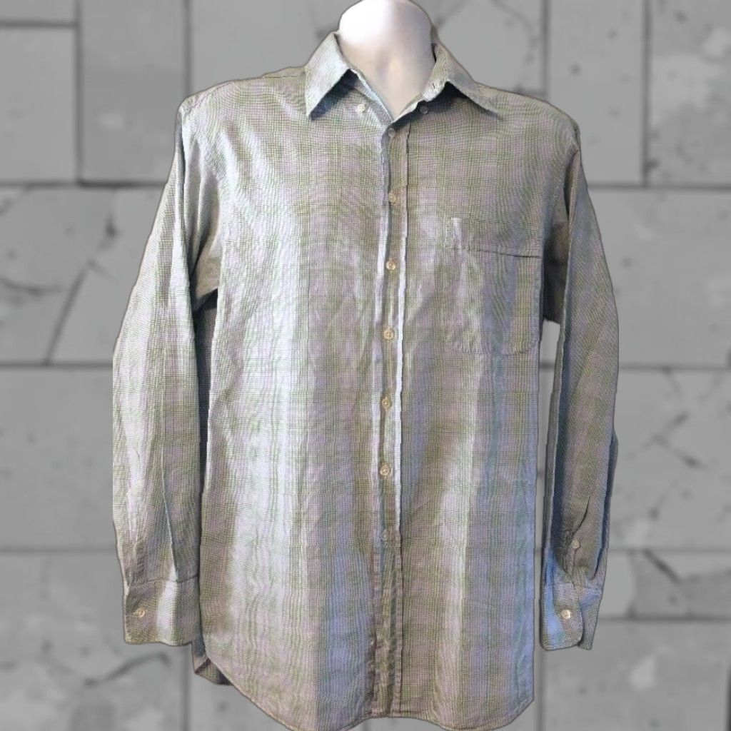 Vintage VINTAGE Stephans Brothers London Made In Ireland LS Plaid Shirt Mens 15 3/4 Blue And Green Long Sleeve Button-Front Mens Size US M / EU 48-50 / 2 - 1 Thumbnail