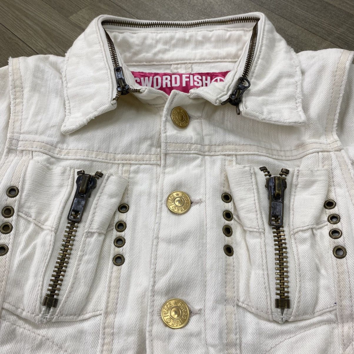 Japanese Brand 2000s Swordfish Studded Punk Lgb Style Bono Denim Jacket Y2K Size XS / US 0-2 / IT 36-38 - 7 Thumbnail