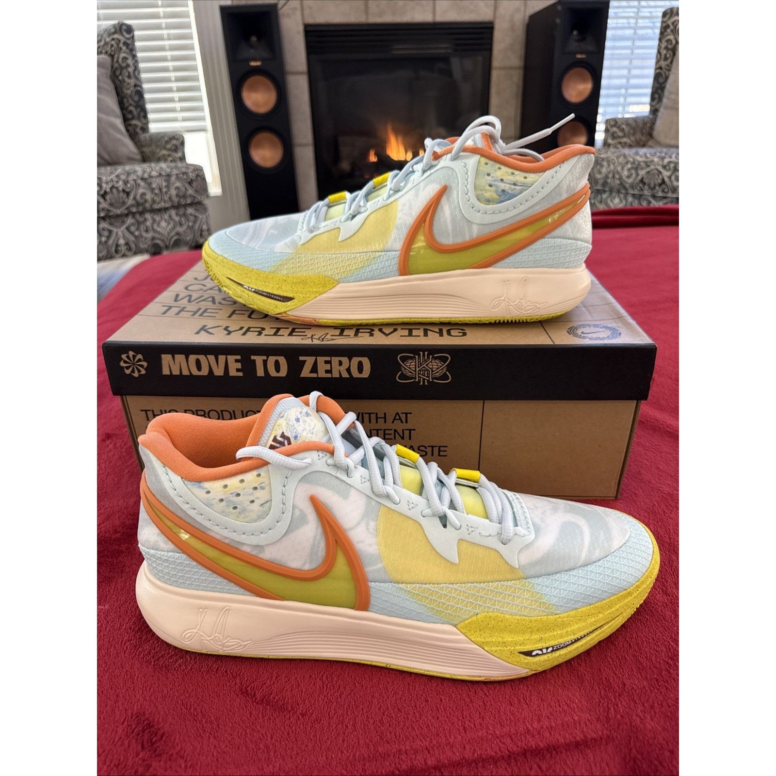 Nike Nike Kyrie 8 Eagle Air Zoom Glacier Blue/Yellow Shoes Size14 Size US 14 / EU 47 - 3 Thumbnail