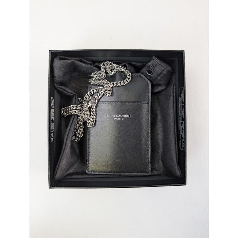 Saint Laurent Paris o1rshd1 Q:2 / Size: OS / Card Case With Chain Smooth Leather Size ONE SIZE - 10 Thumbnail