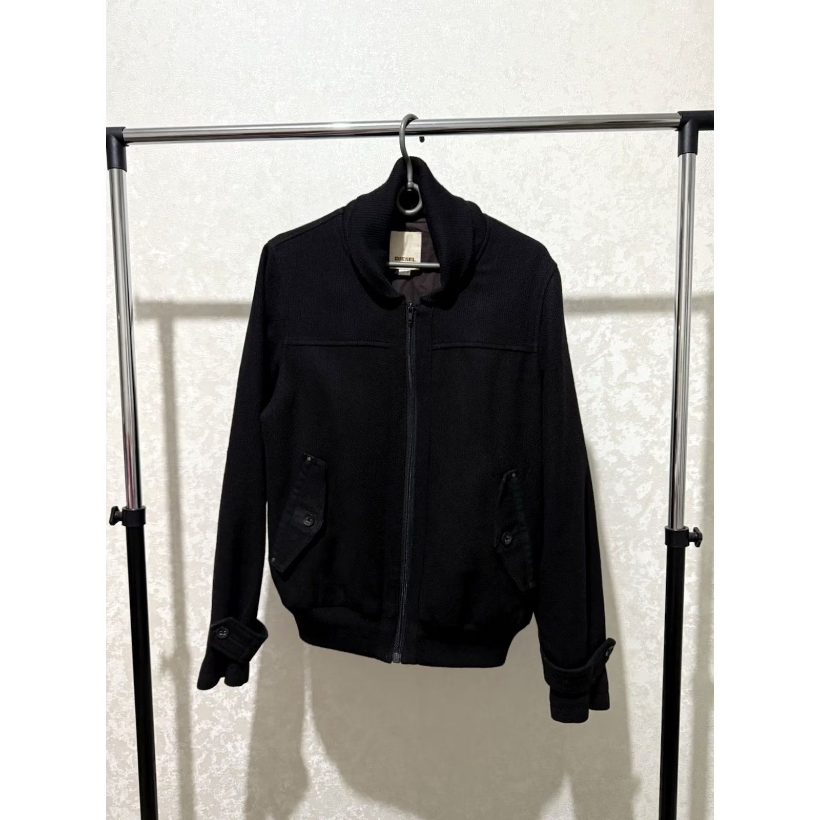 Diesel VINTAGE Diesel Men’s Wool Bomber Jacket Y2K Black Zip Up M Jacket Mens Bomber 90s Diesel Wool Jacket Zip Button Snap Pockets Full Zip Lightweight Size US M / EU 48-50 / 2 - 2 Thumbnail